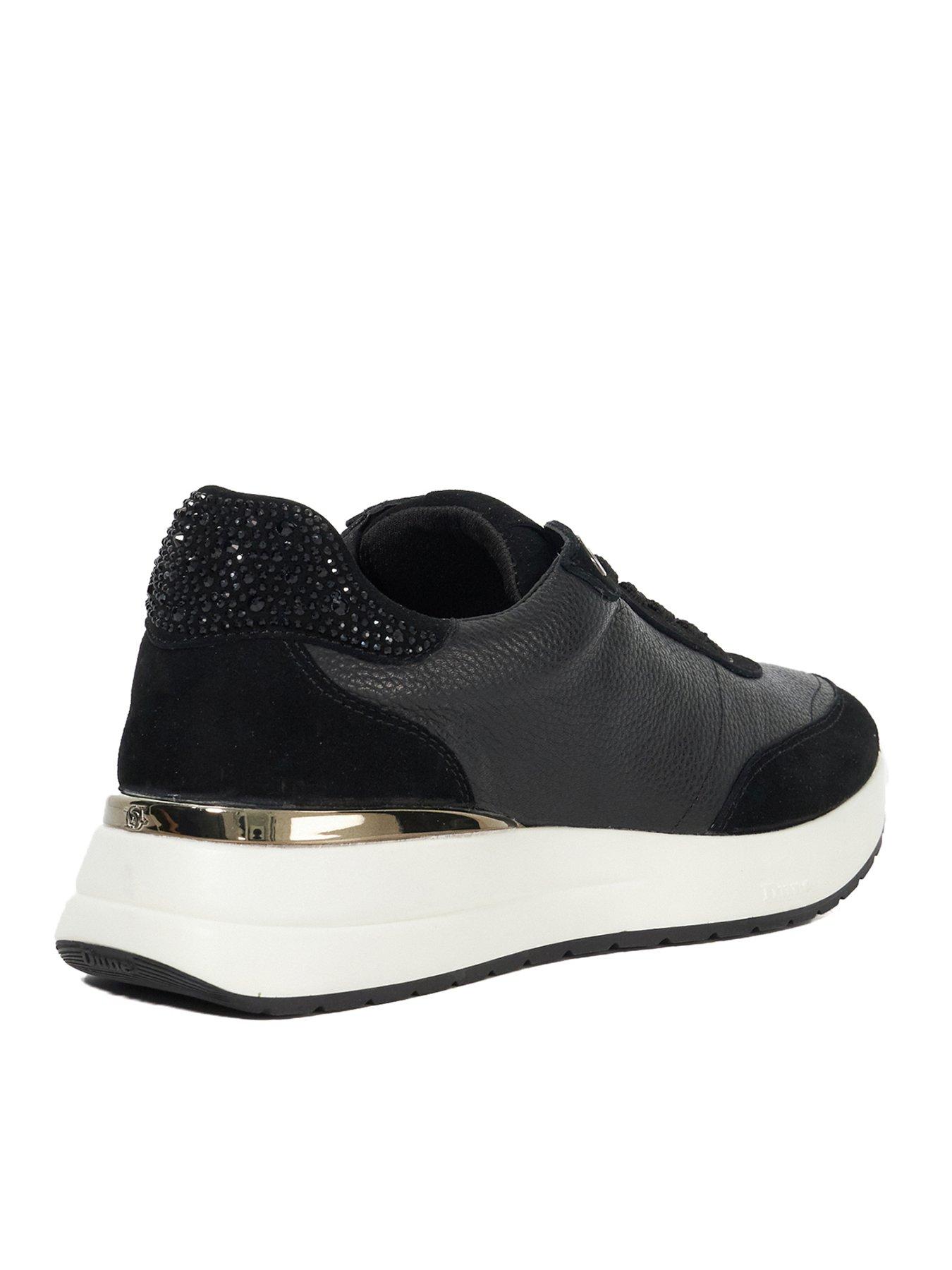 Image 3 of 5 of Dune London Emotion Leather Lace Up Runner - Black