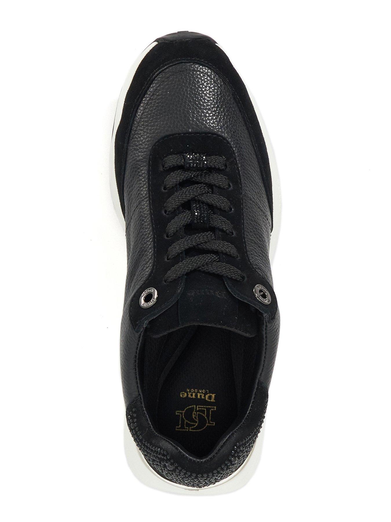 Image 4 of 5 of Dune London Emotion Leather Lace Up Runner - Black