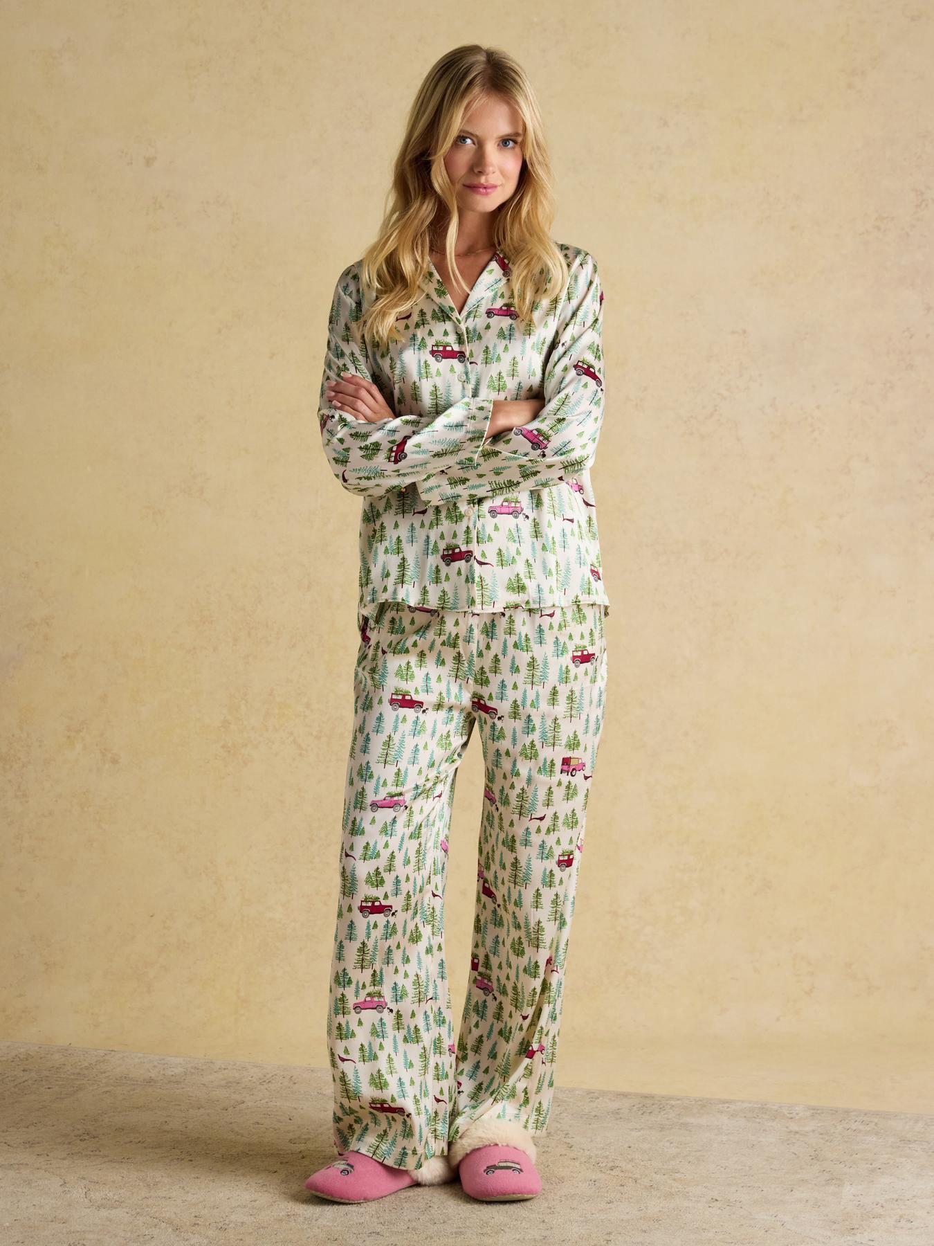 Joules Satin Pyjama Set - Cream