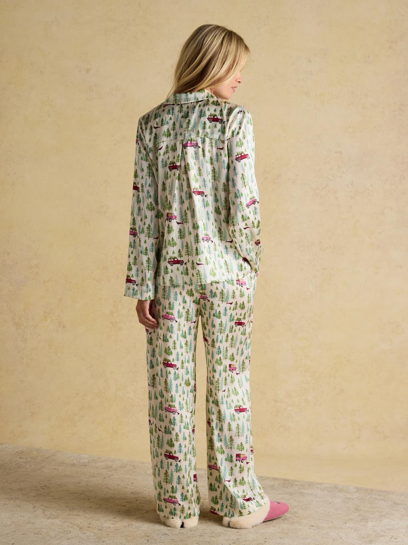  image of joules-satin-pyjama-set-cream