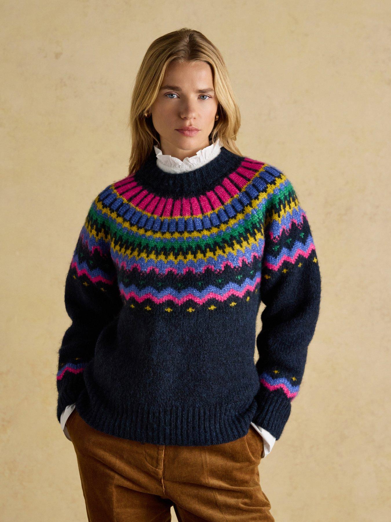Joules Fairisle Knitted Jumper - Navy