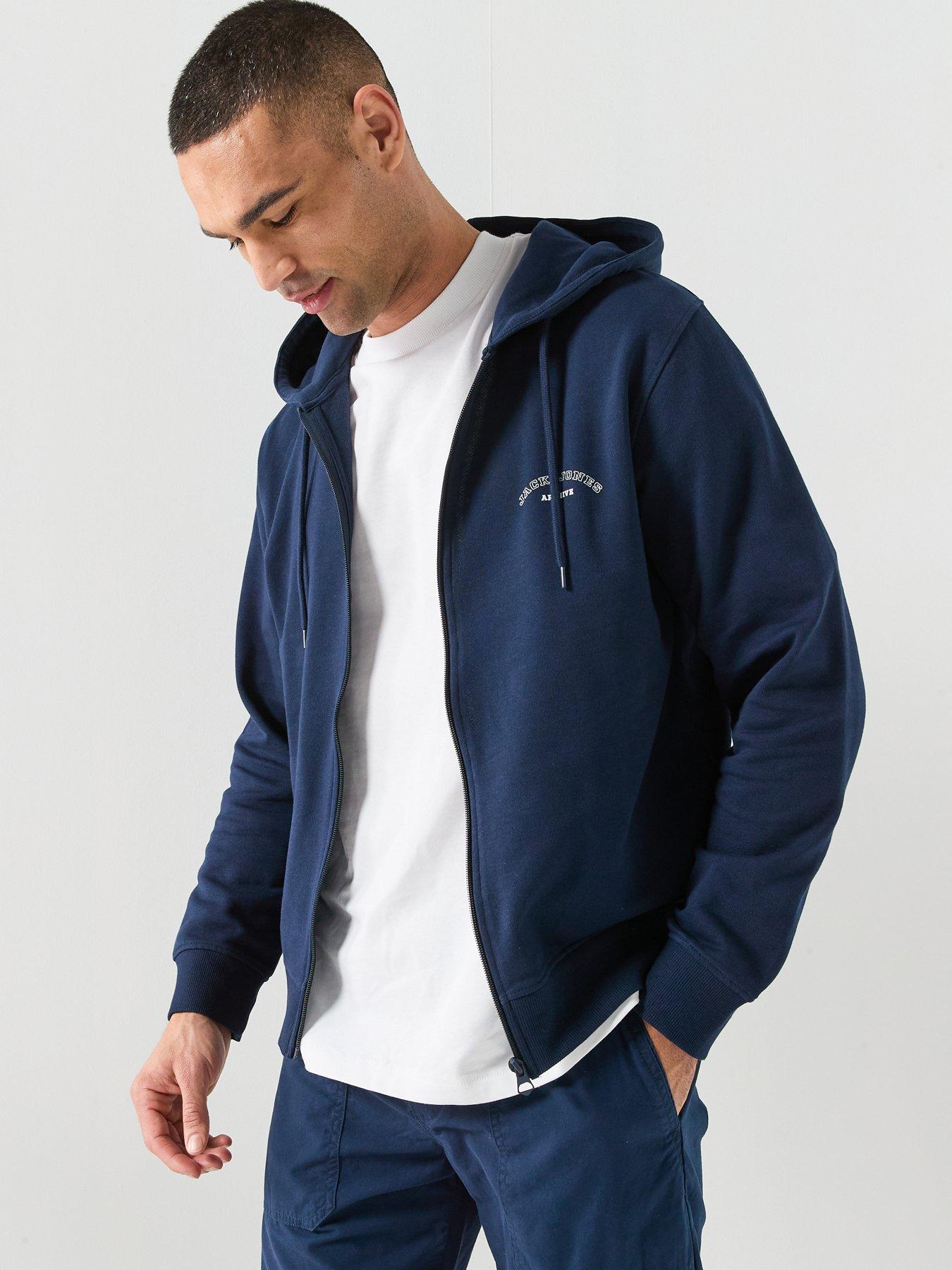 Jack & Jones College Zip Hoodie - Navy