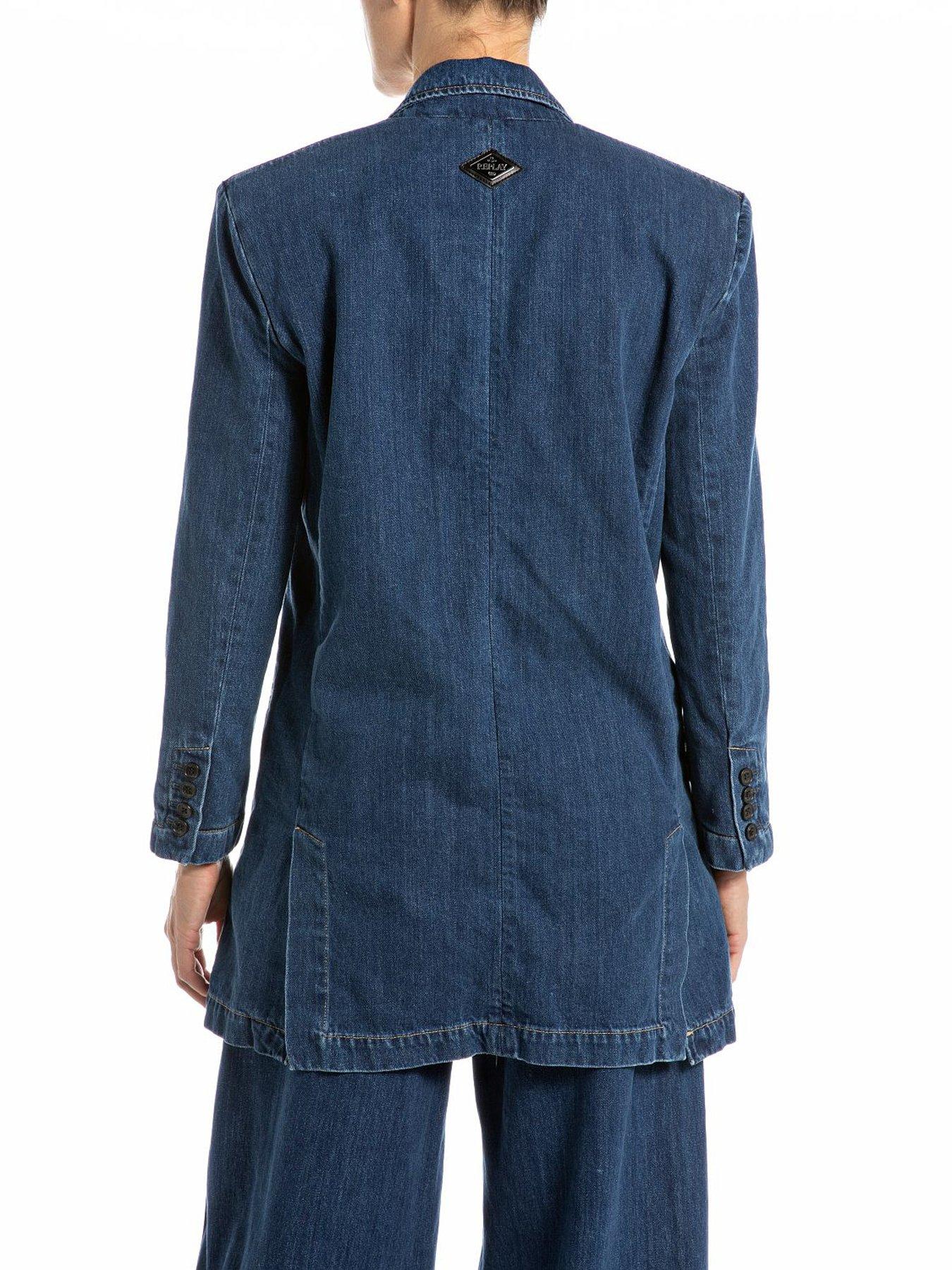 Image 2 of 2 of Replay Denim Co-Ord Blazer - Blue