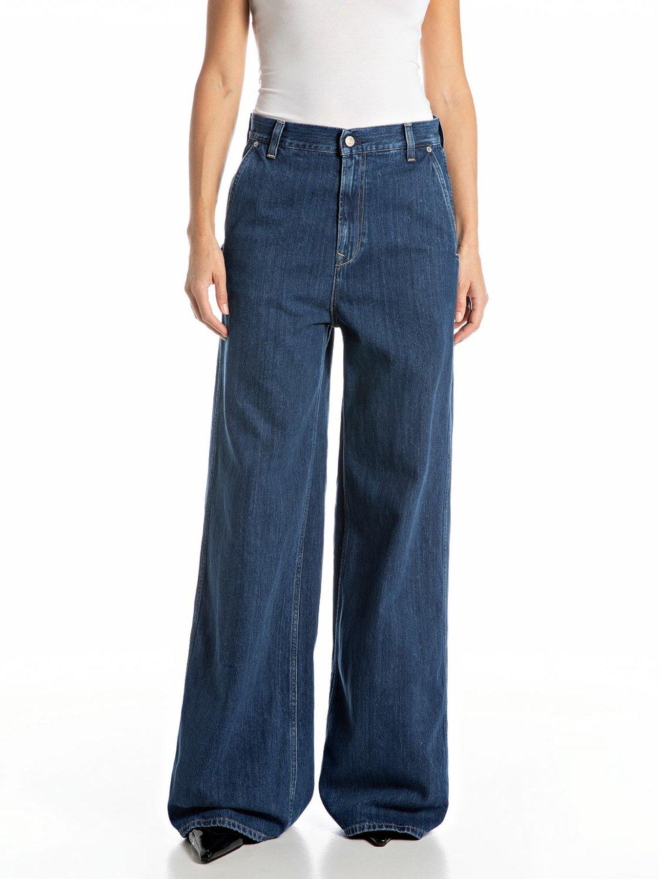 undefined Wide Leg Fit Jeans - Blue