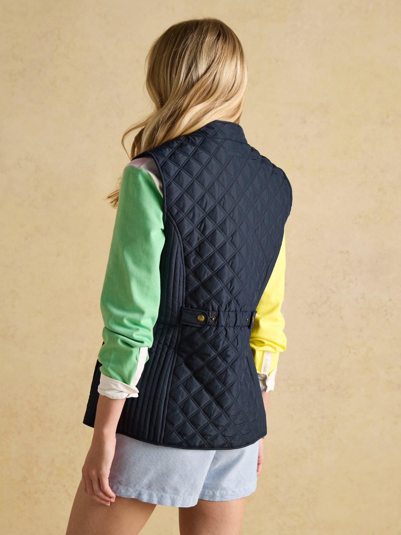 Image 2 of 6 of Joules Showerproof Diamond Quilted Gilet - Blue - Navy