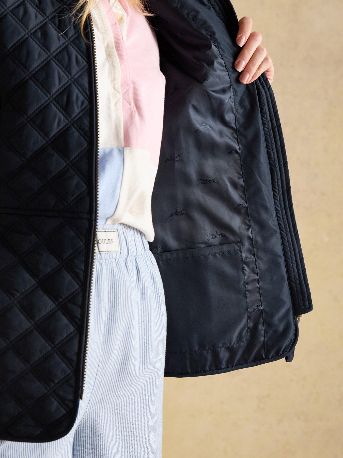 Image 4 of 6 of Joules Showerproof Diamond Quilted Gilet - Blue - Navy