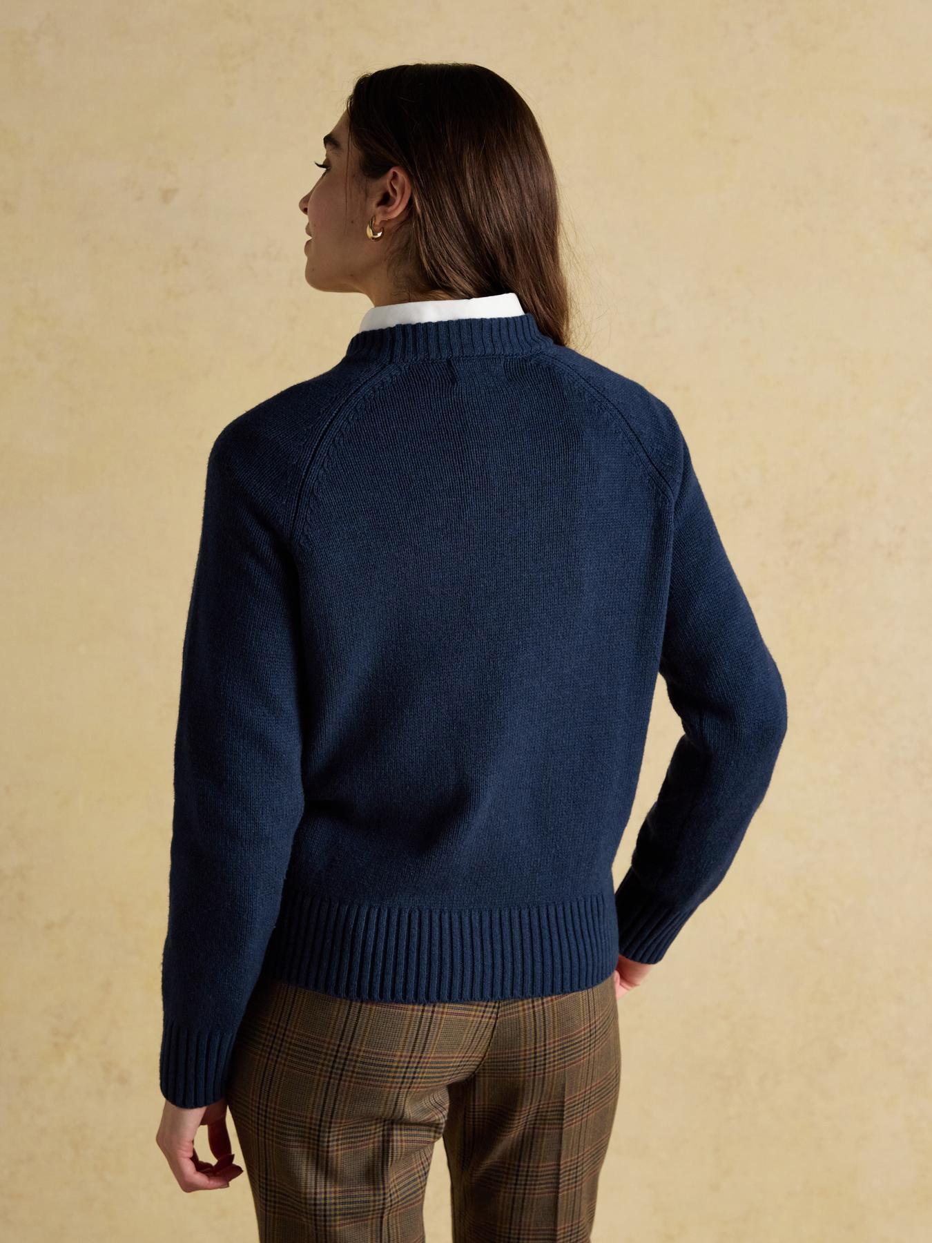 Image 2 of 6 of Joules Intarsia Cotton Rich Jumper - Navy