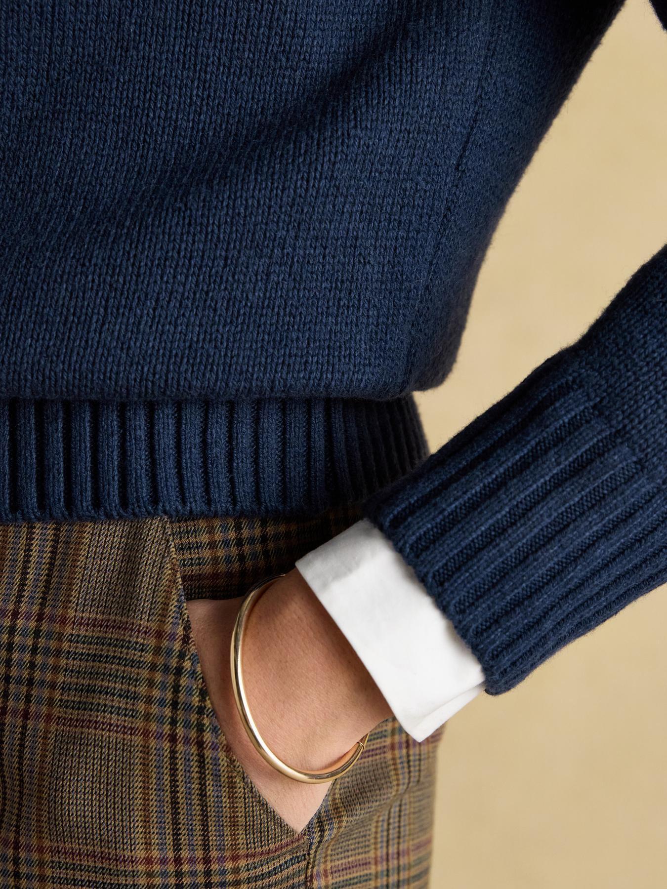 Image 5 of 6 of Joules Intarsia Cotton Rich Jumper - Navy
