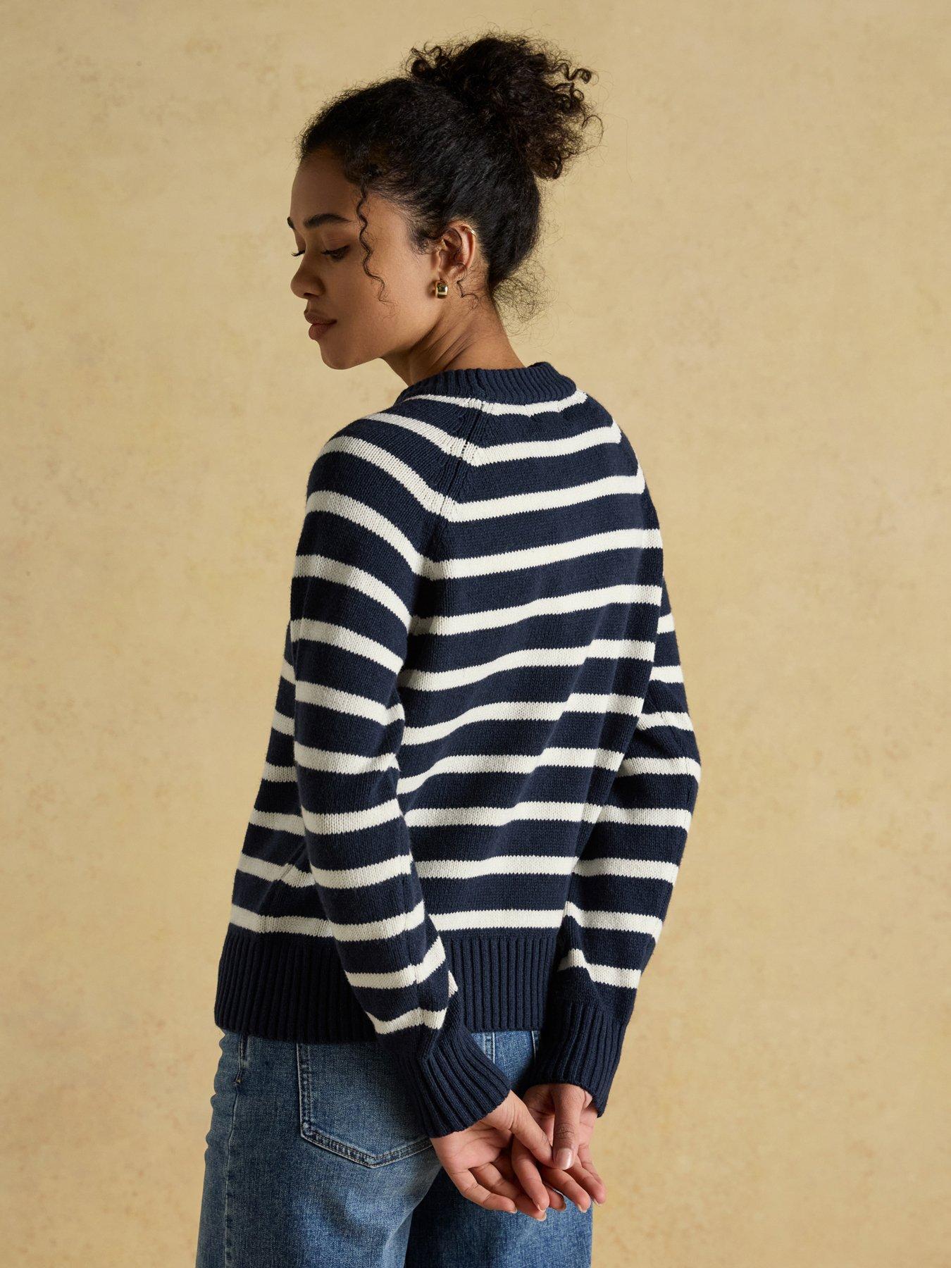 Image 2 of 5 of Joules Cotton Rich Intasia Knit Jumper - Navy