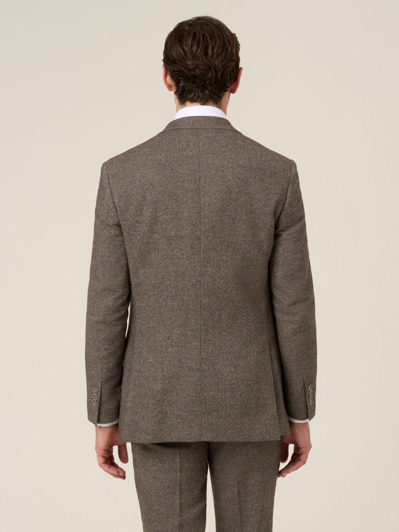 stillFront image of skopes-tailored-fit-jude-fawn-herringbone-suit-jacket-light-brown