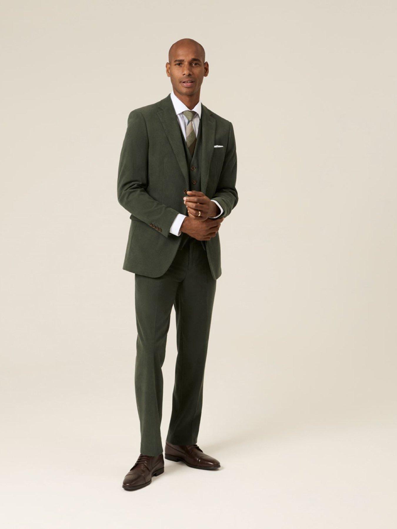  image of skopes-tailored-fit-dorsey-corduroy-suit-jacket-corduroy-dark-green