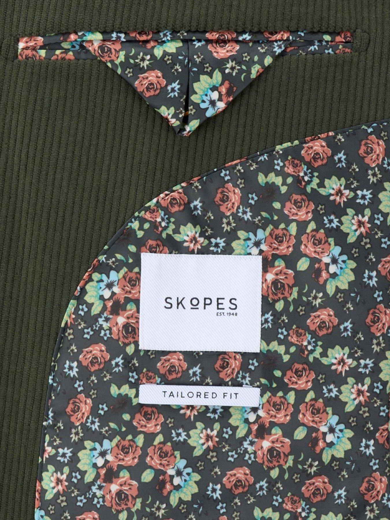  image of skopes-tailored-fit-dorsey-corduroy-suit-jacket-corduroy-dark-green
