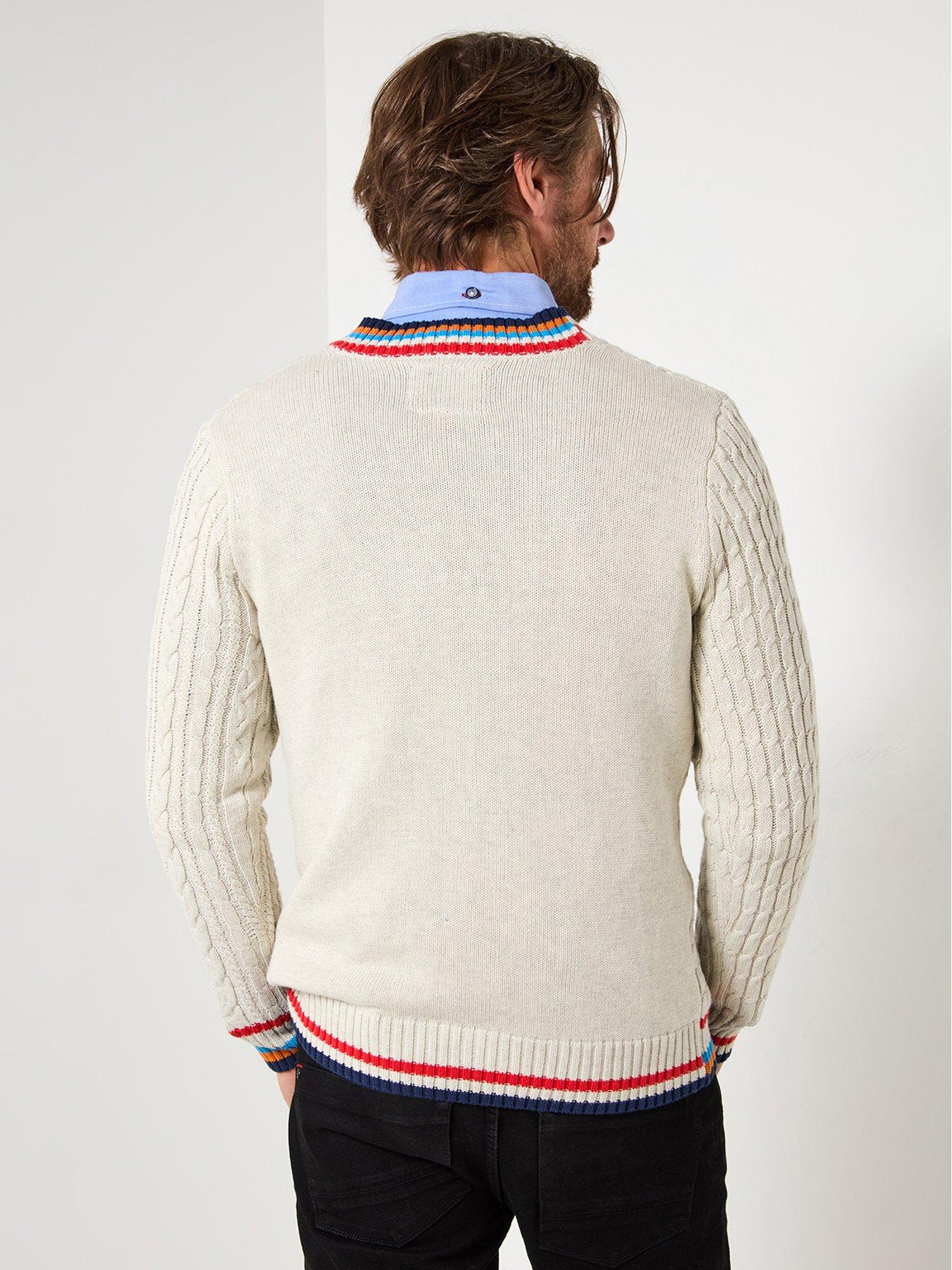 Image 2 of 6 of Joe Browns V-Neck Cable Knitted Jumper - Cream
