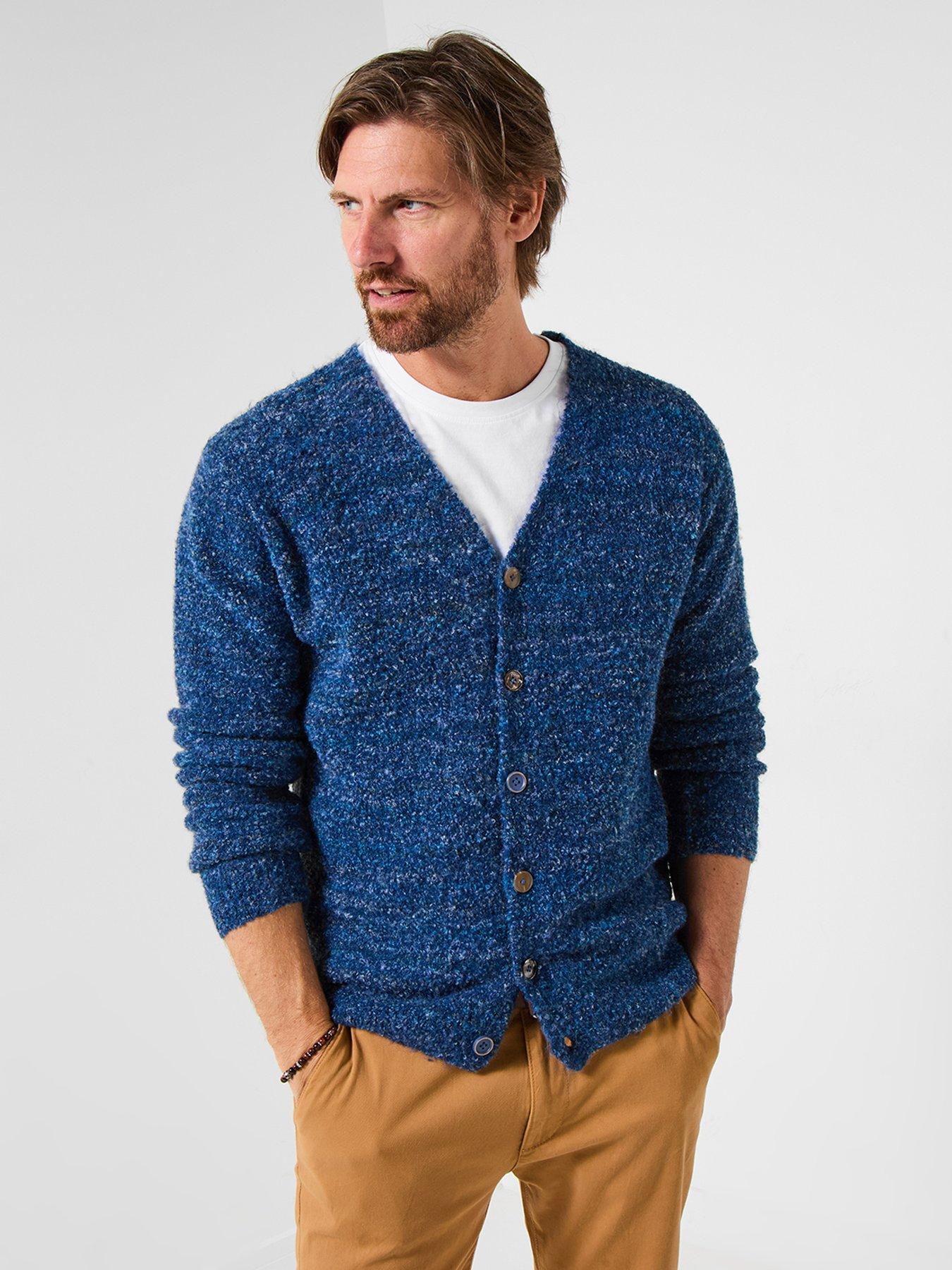 undefined V-Neck Knitted Cardigan - Blue