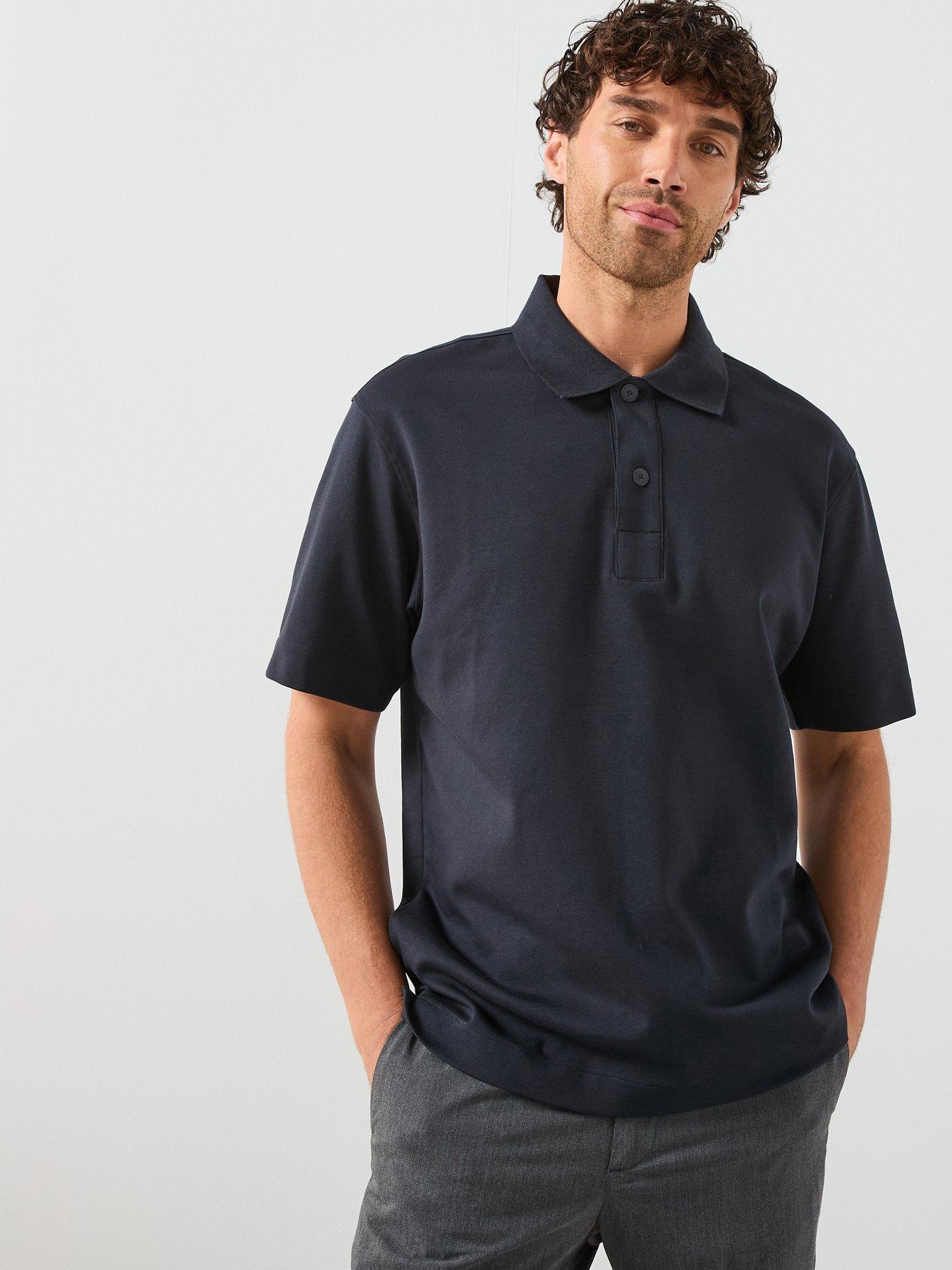 Mango London Heavyweight Polo Shirt - Navy