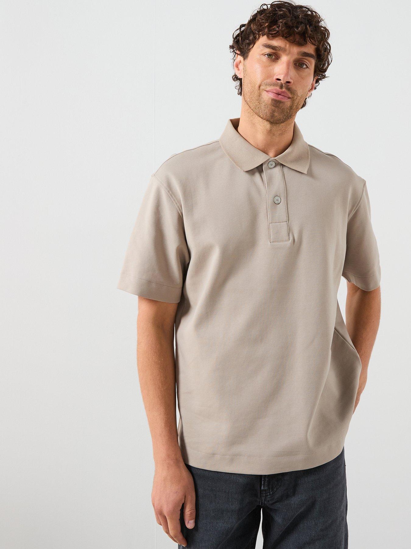 Mango London Heavyweight Polo Shirt - Beige