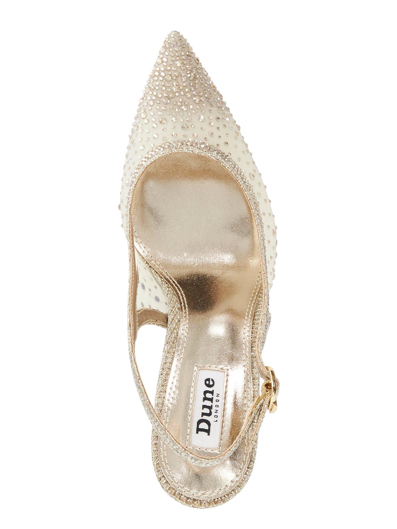 Image 4 of 6 of Dune London Compassionate Sling Back Hotfix Courts - Gold