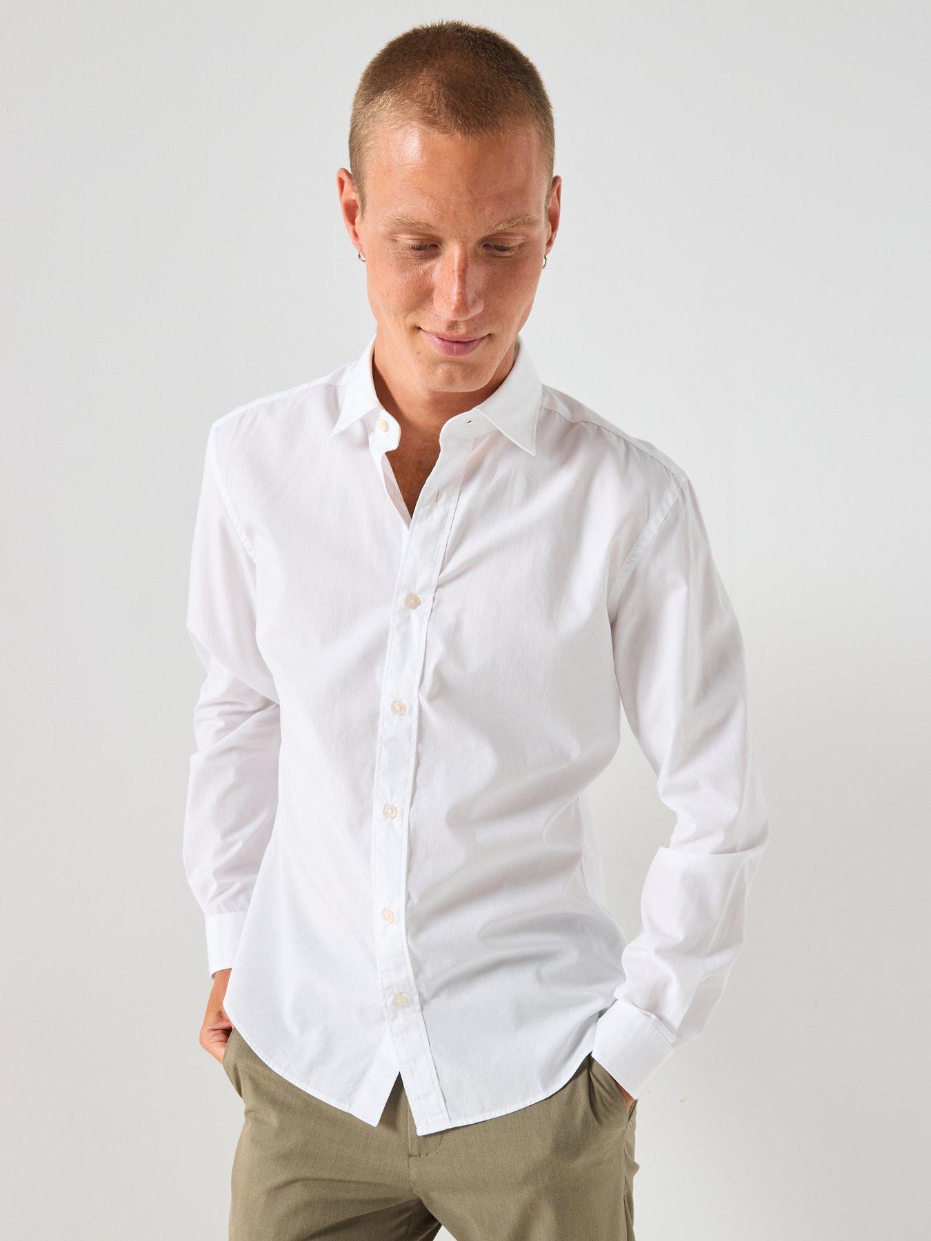 Image 1 of 6 of Mango Play Cotton Poplin Shirt - White