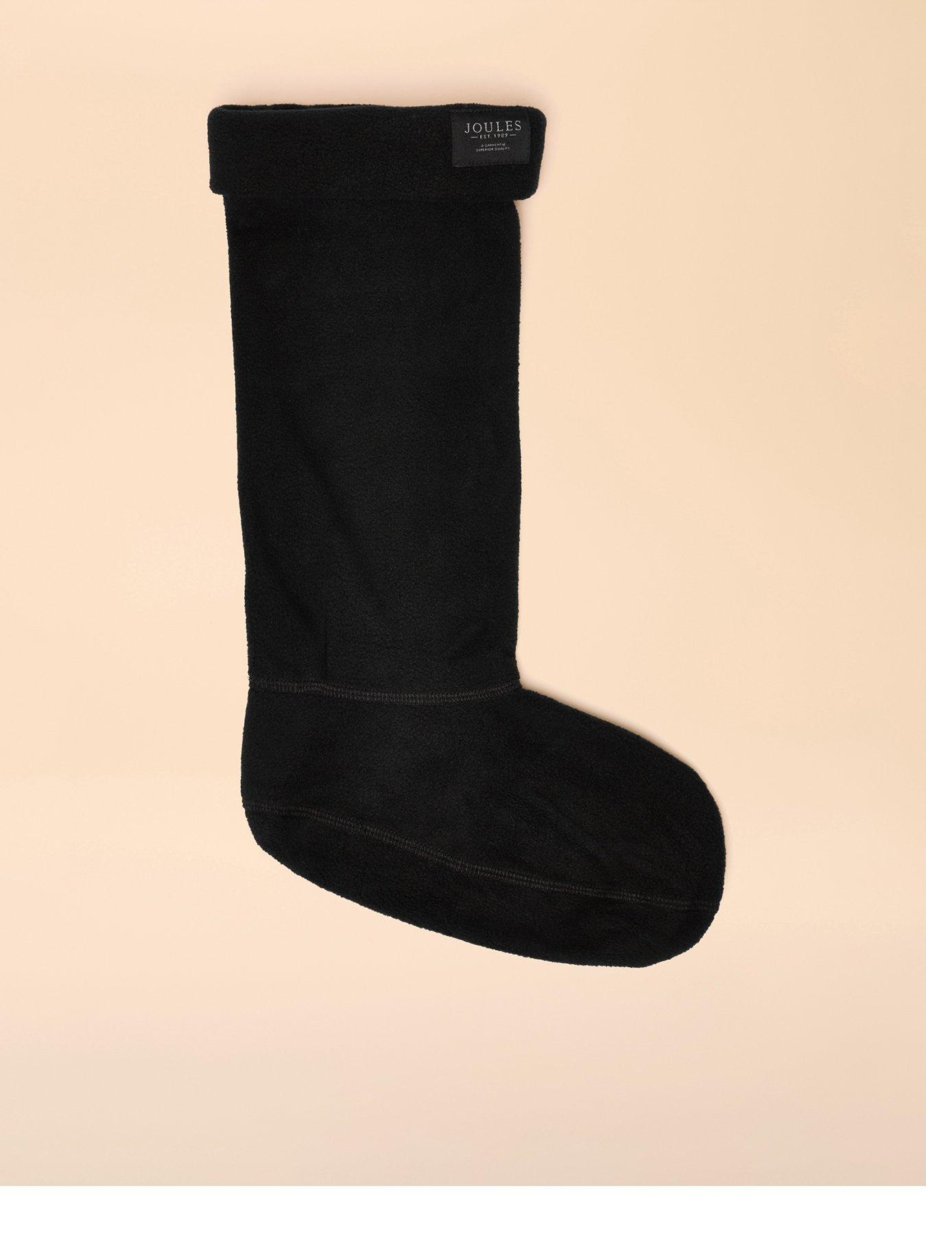 joules-fleece-welly-sock-black