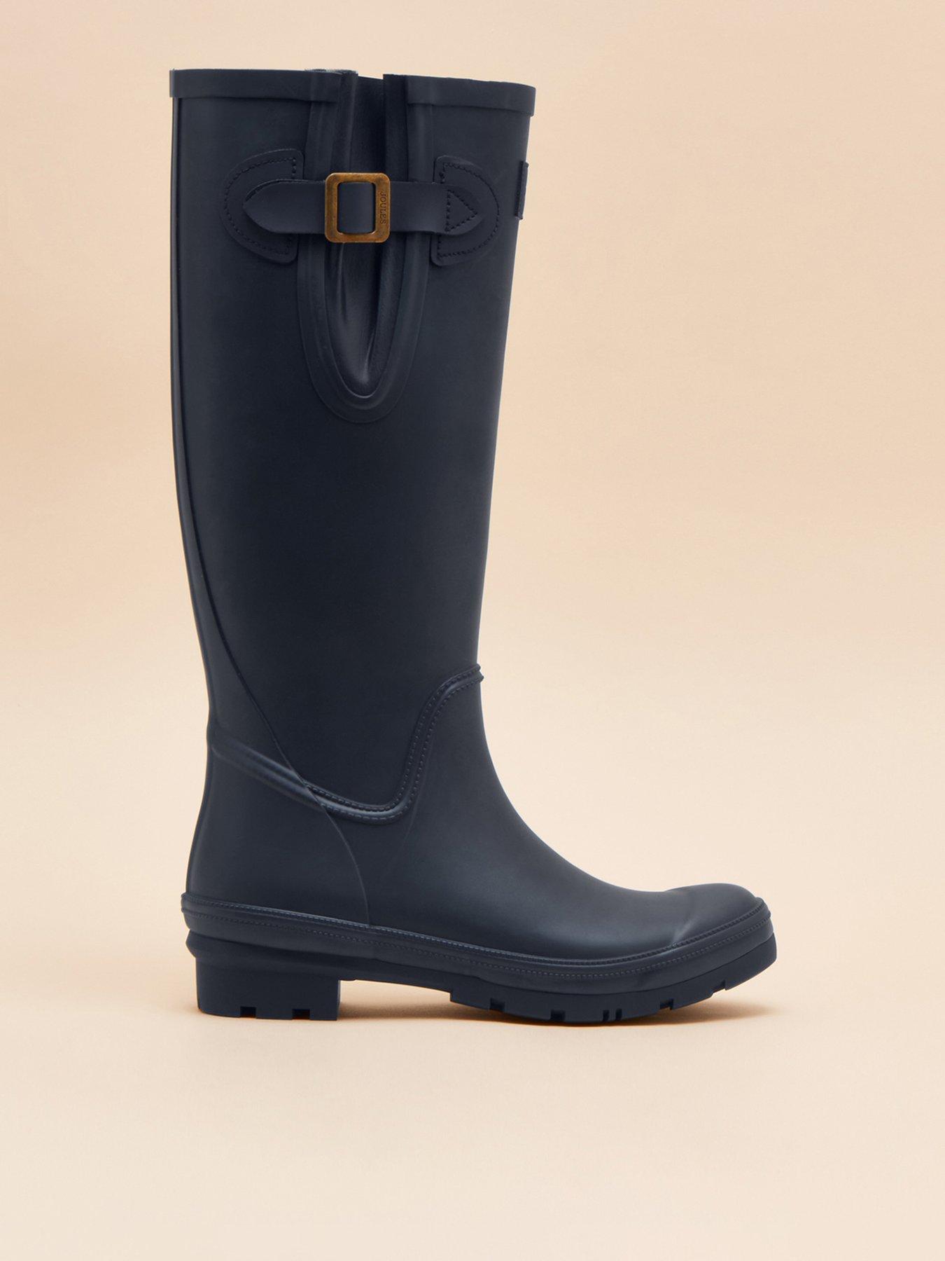undefined Adjustable Tall Wellies - Navy Blue