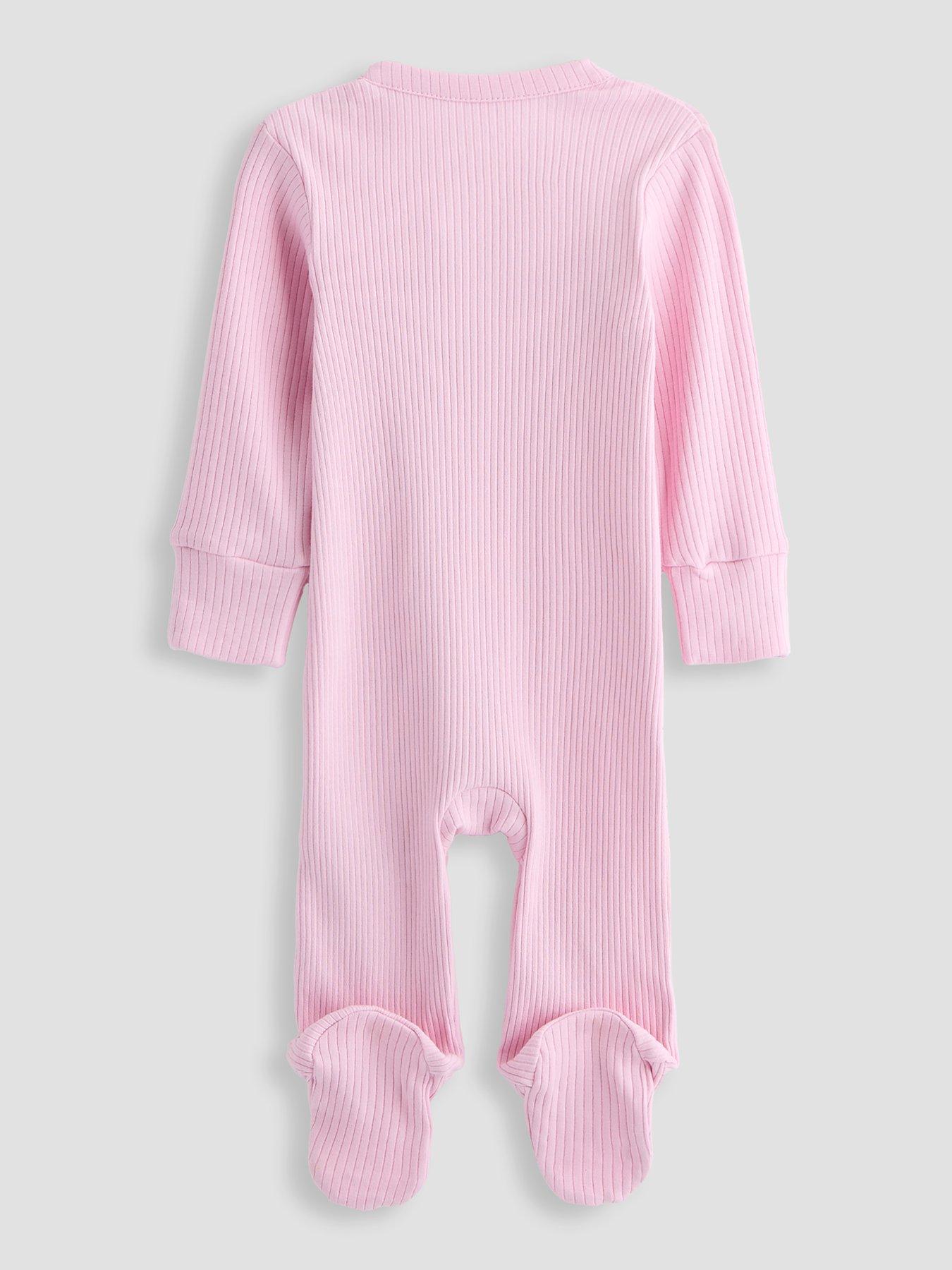 Image 2 of 4 of The Very Collection Embroidered Little Sister Ribbed Sleepsuit