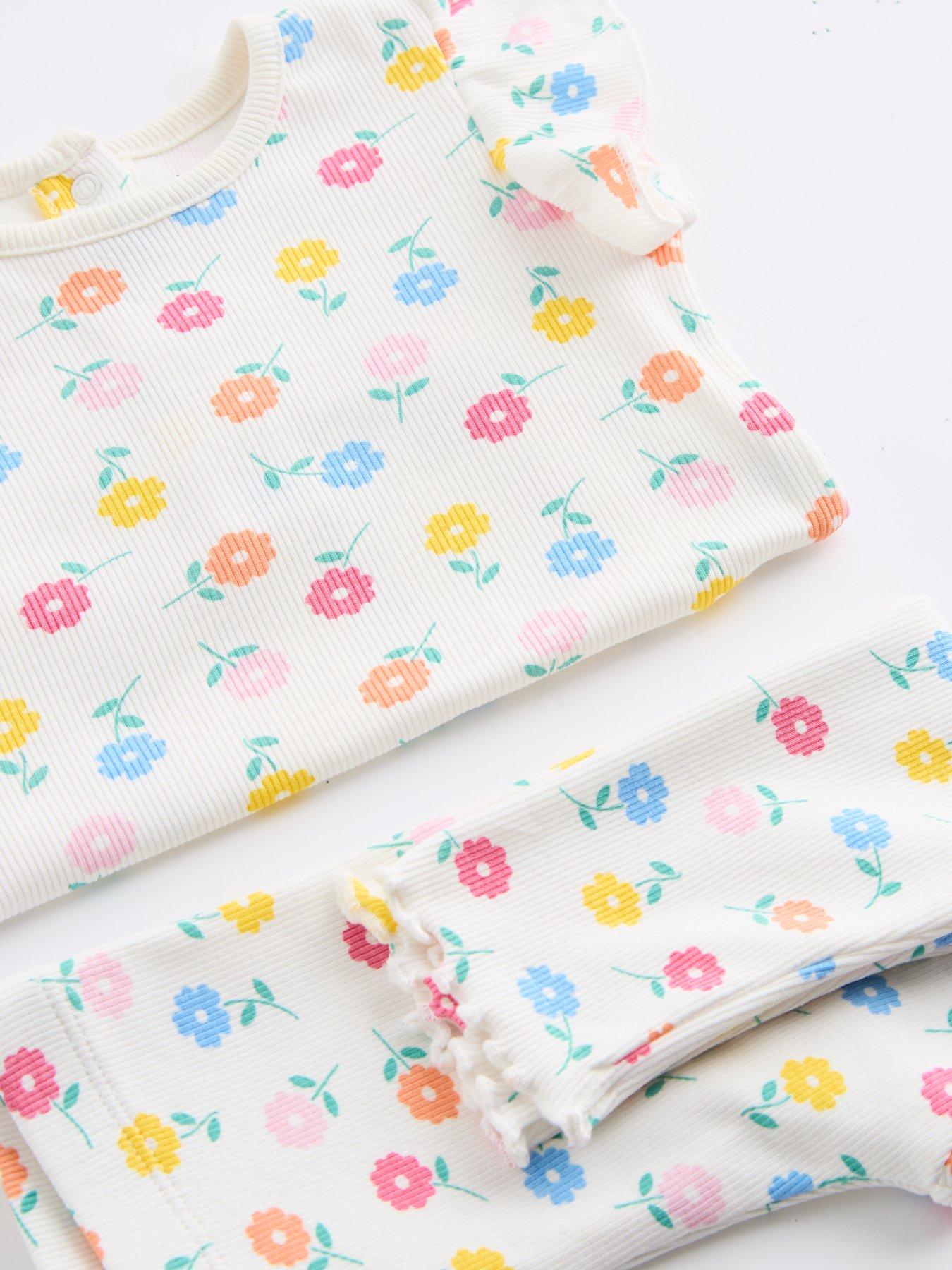 Image 4 of 4 of The Very Collection Floral T-Shirt And Legging Set - White