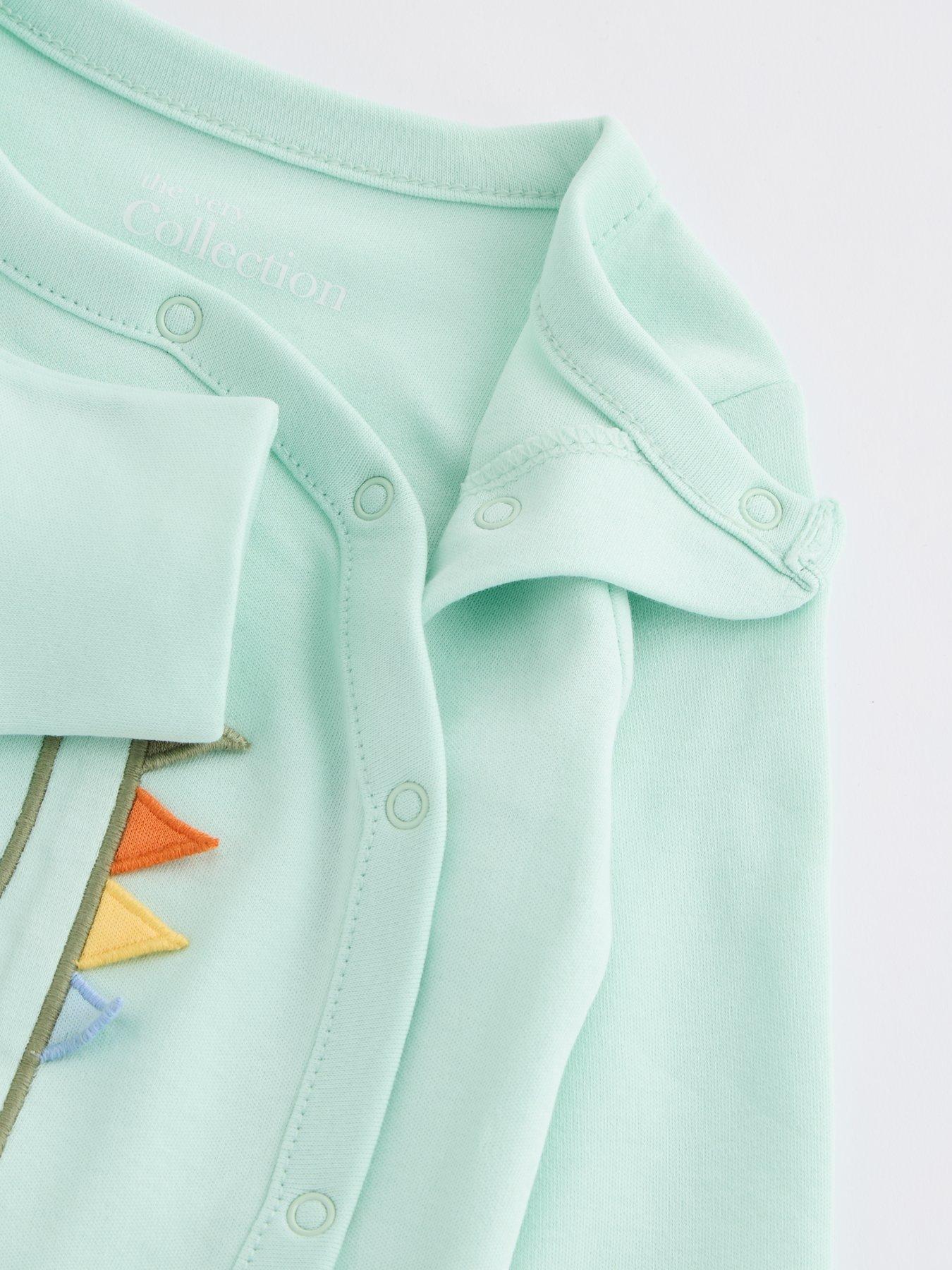 Image 4 of 4 of The Very Collection Little Dino Sleepsuit - Green