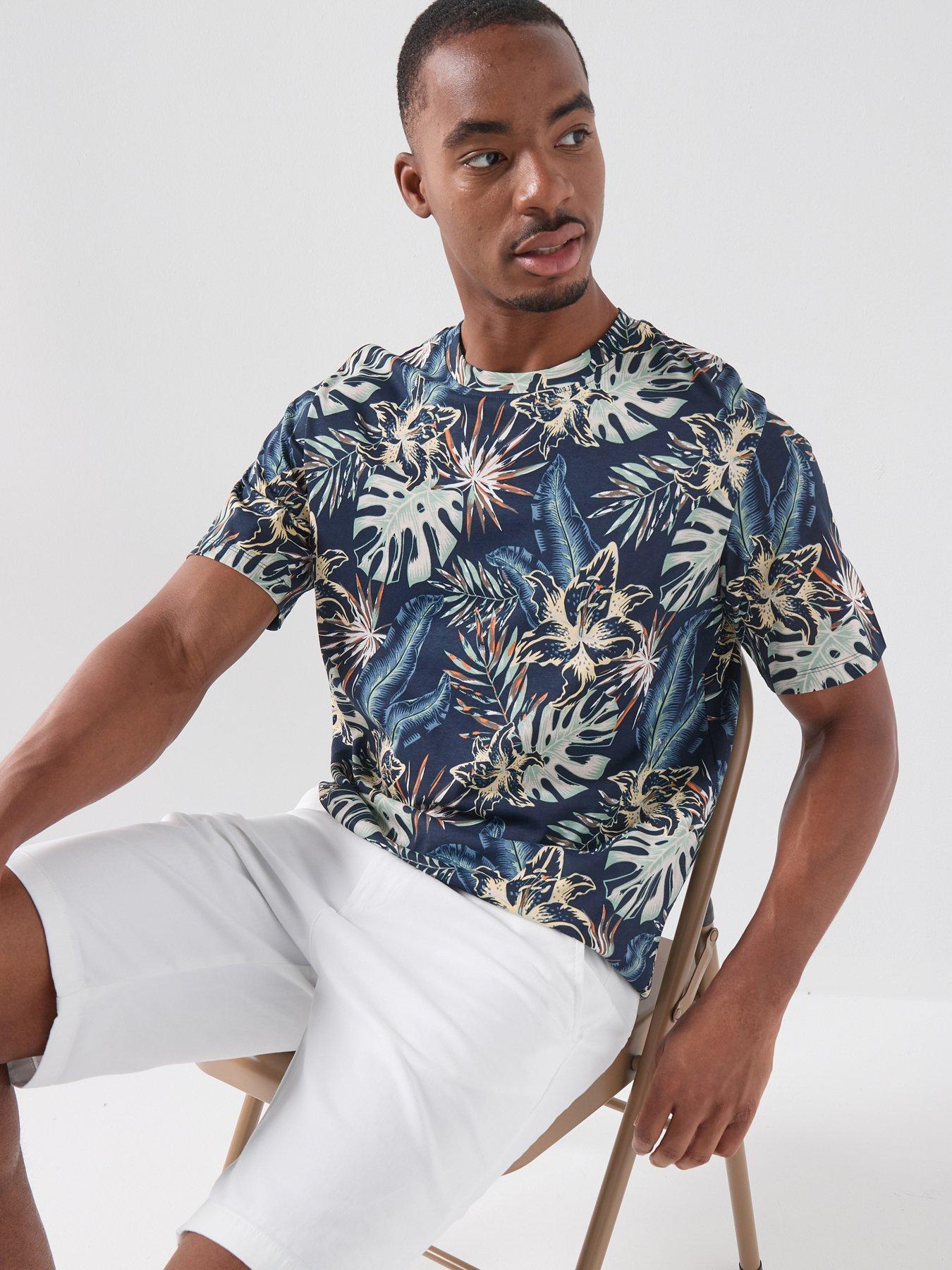 Jack & Jones Honolulu Aop Printed T-Shirt - Navy