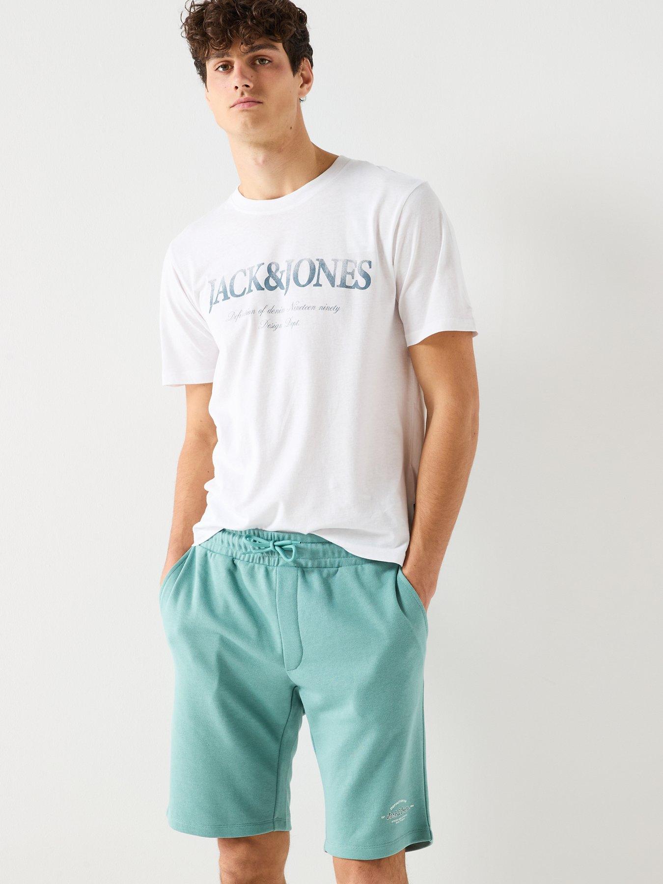  image of jack-jones-gordon-brandon-sweat-shorts-blue