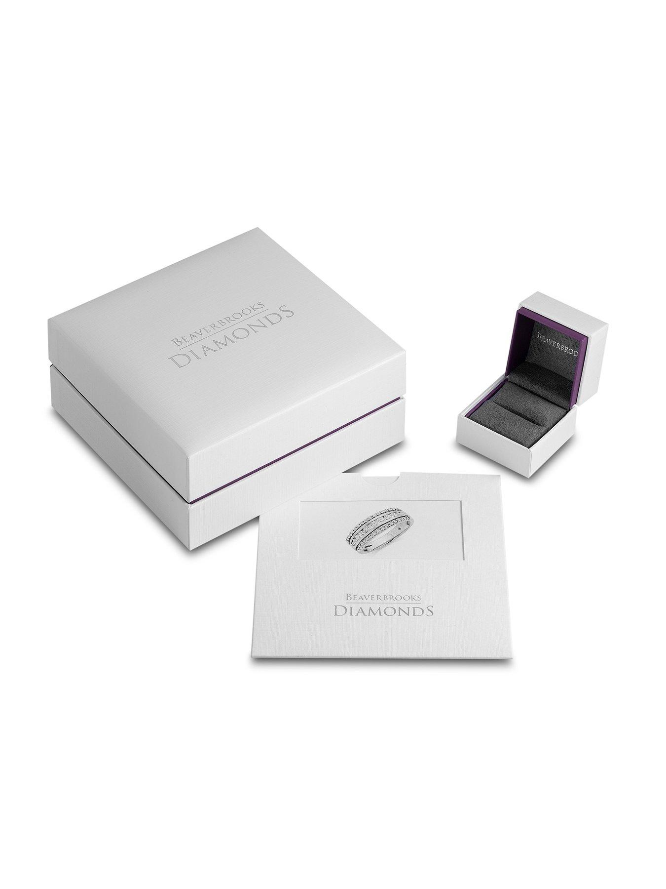  image of beaverbrooks-9ct-white-gold-diamond-aquamarine-ring