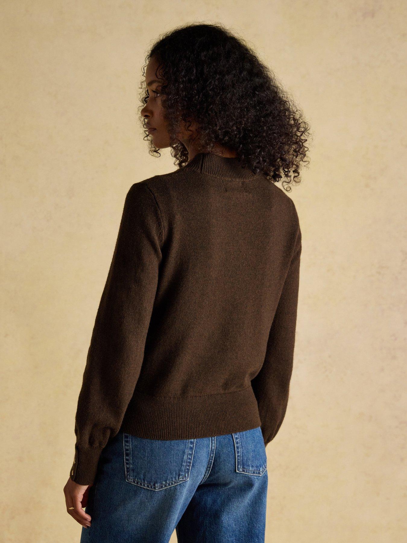  image of joules-high-neck-jumper-brown