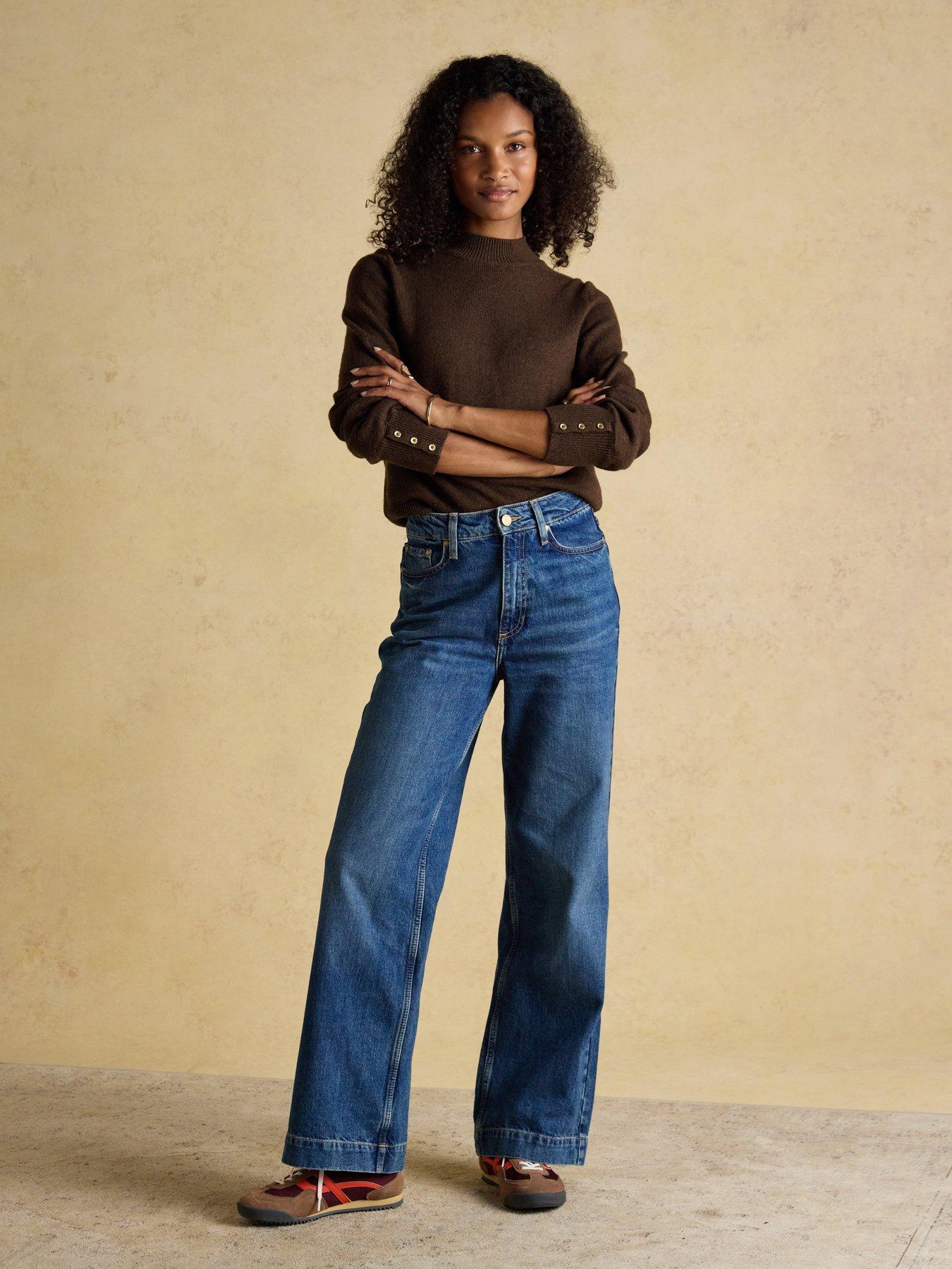  image of joules-high-neck-jumper-brown