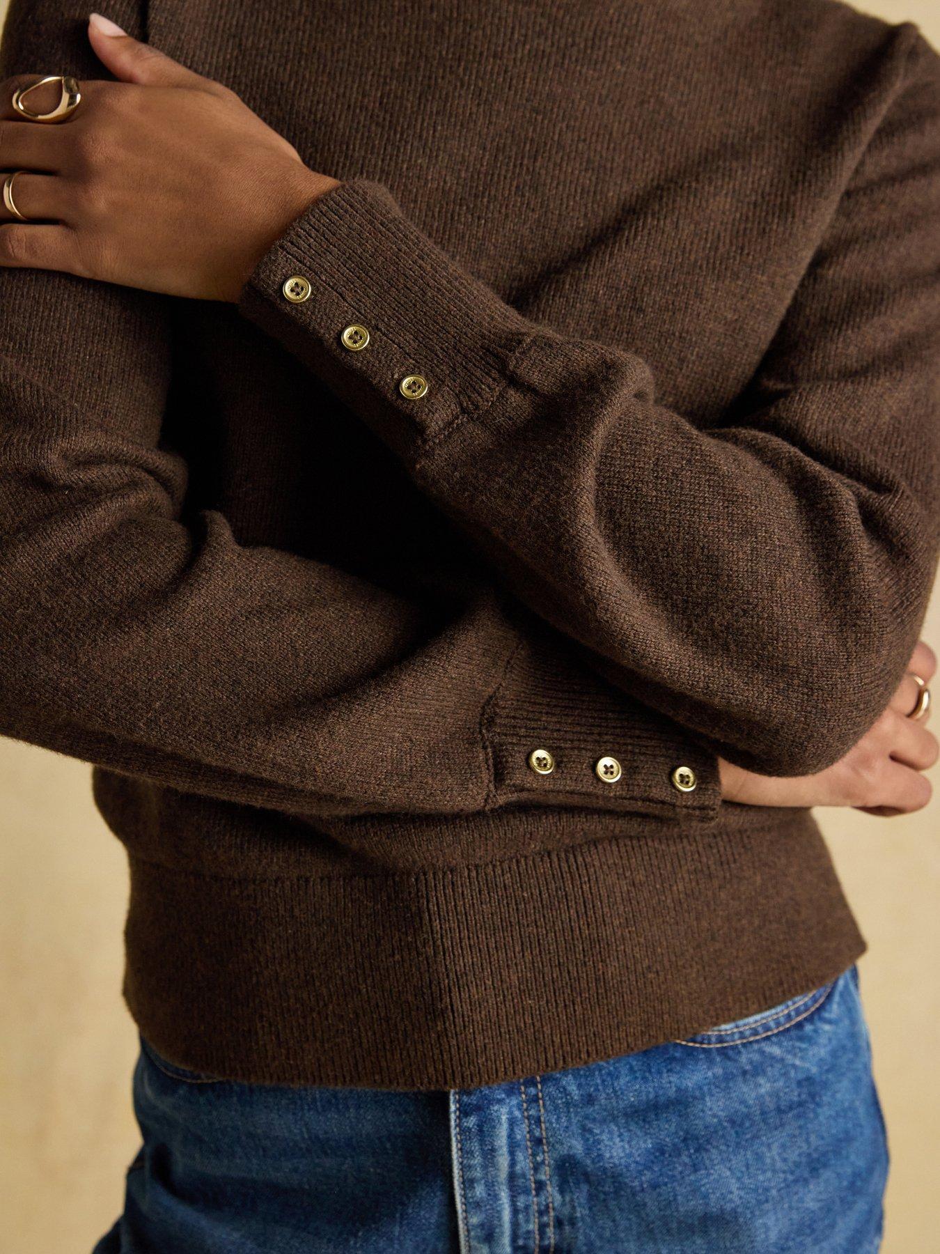  image of joules-high-neck-jumper-brown