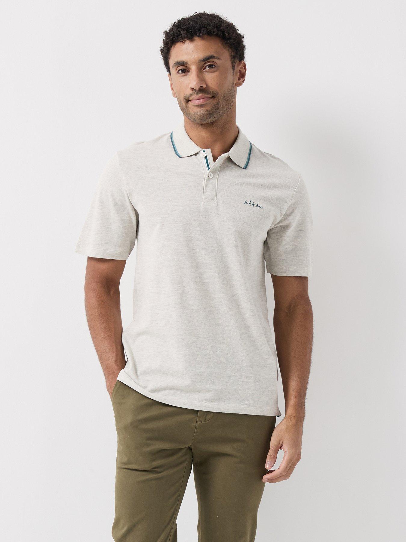 Jack & Jones Blaze Polo Shirt - Light Grey