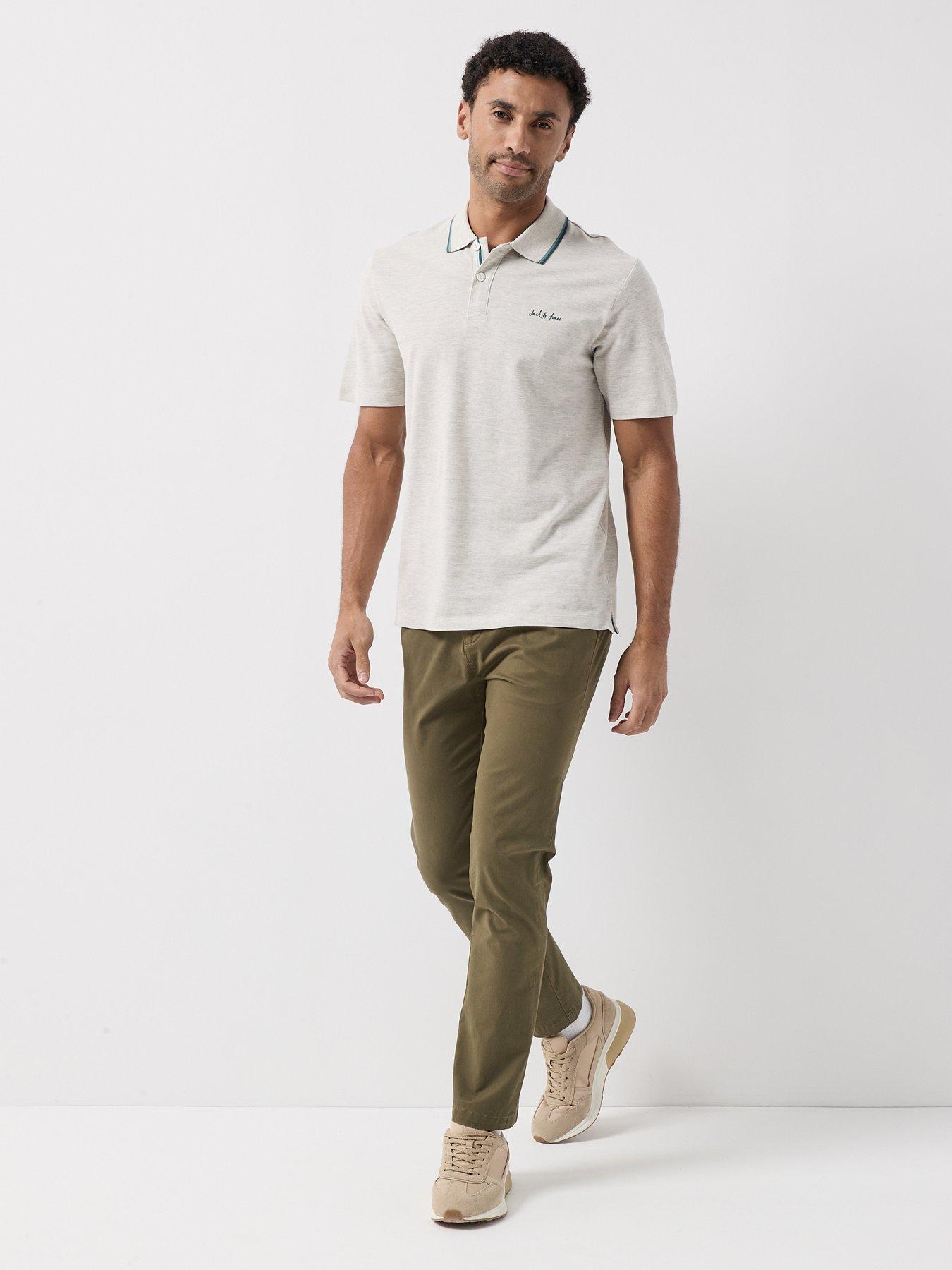 Image 3 of 4 of Jack & Jones Blaze Polo Shirt - Light Grey