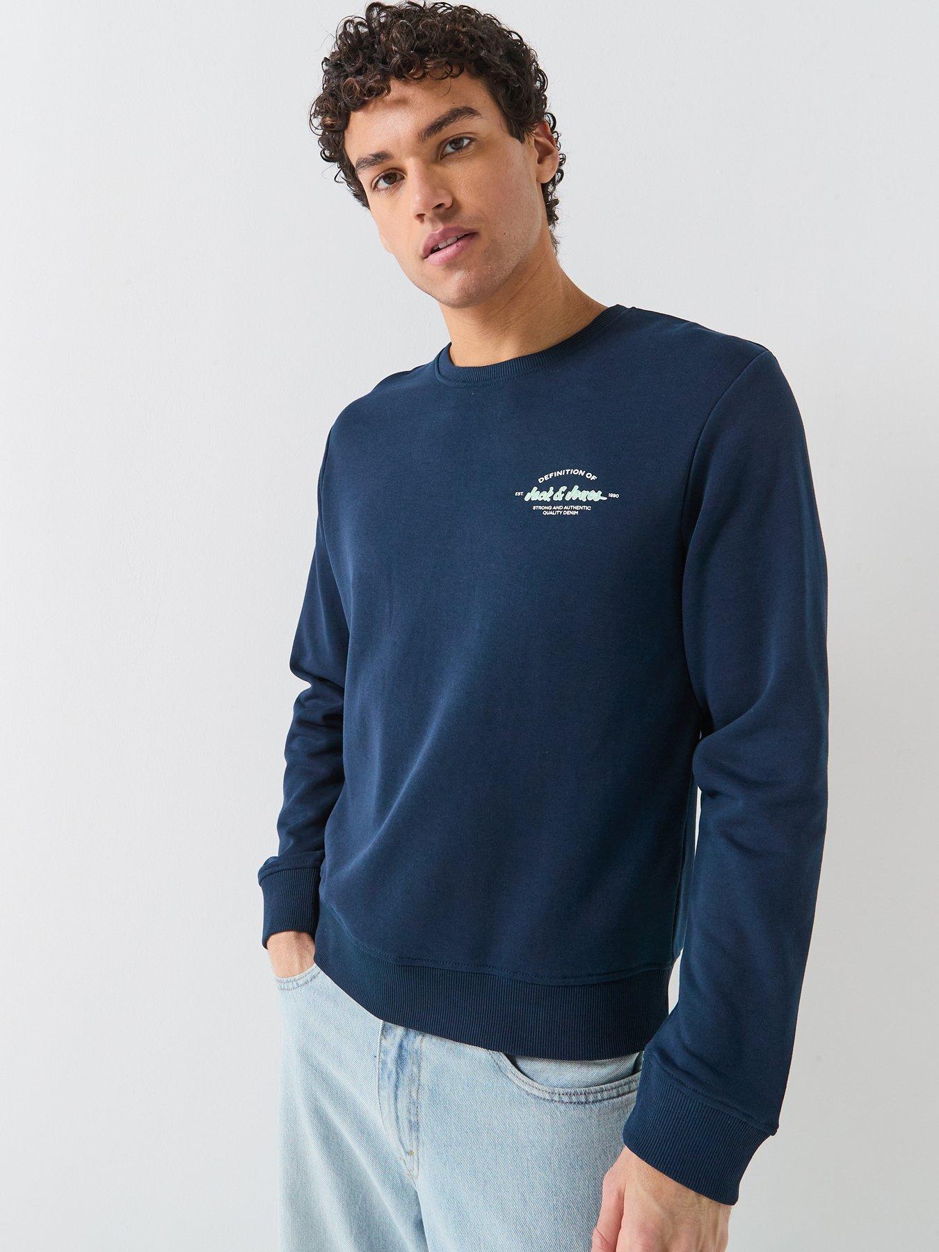 Jack & Jones Brandon Crew Sweater - Navy