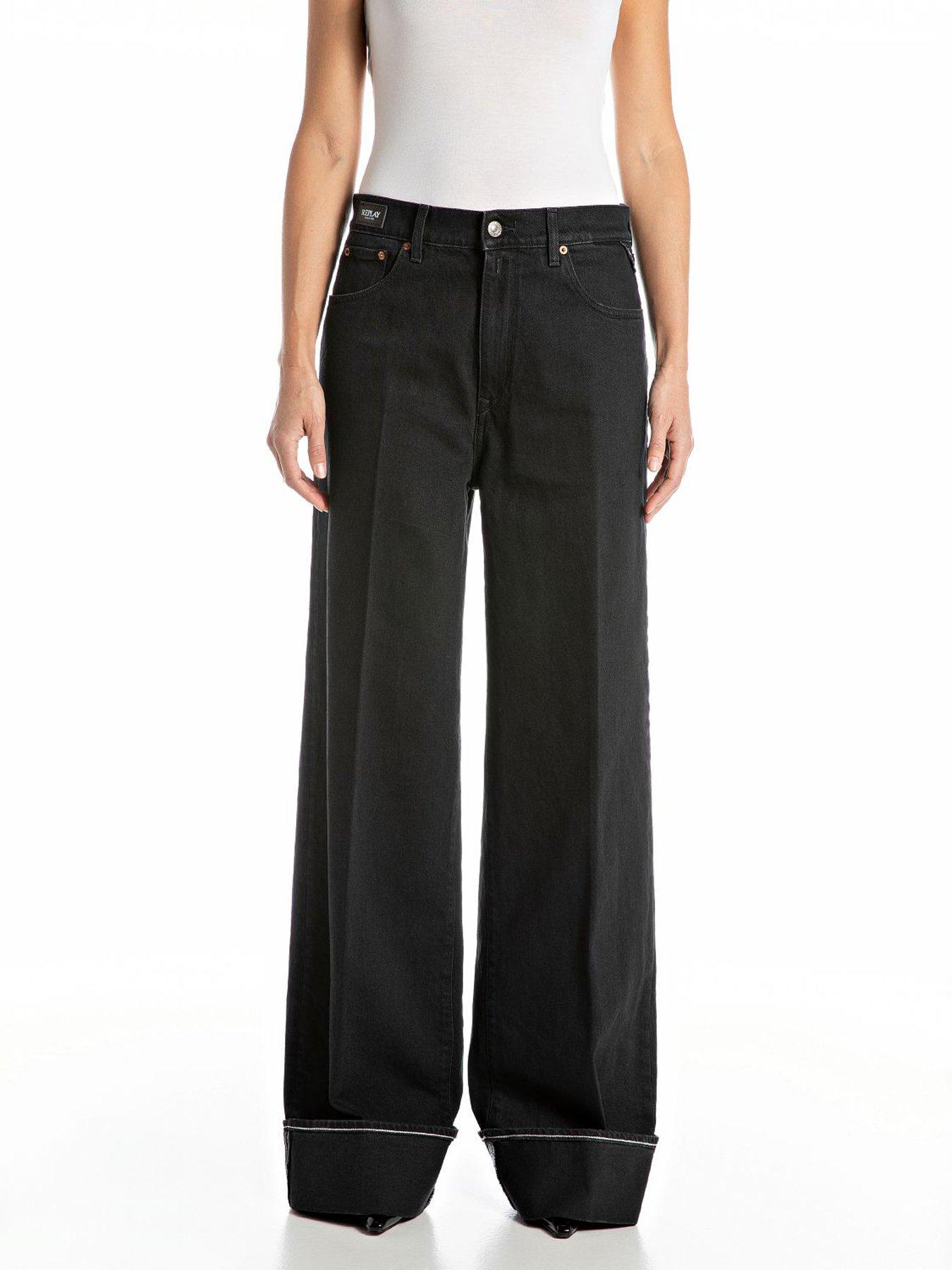 undefined Nalaja Wide Leg Jeans - Black