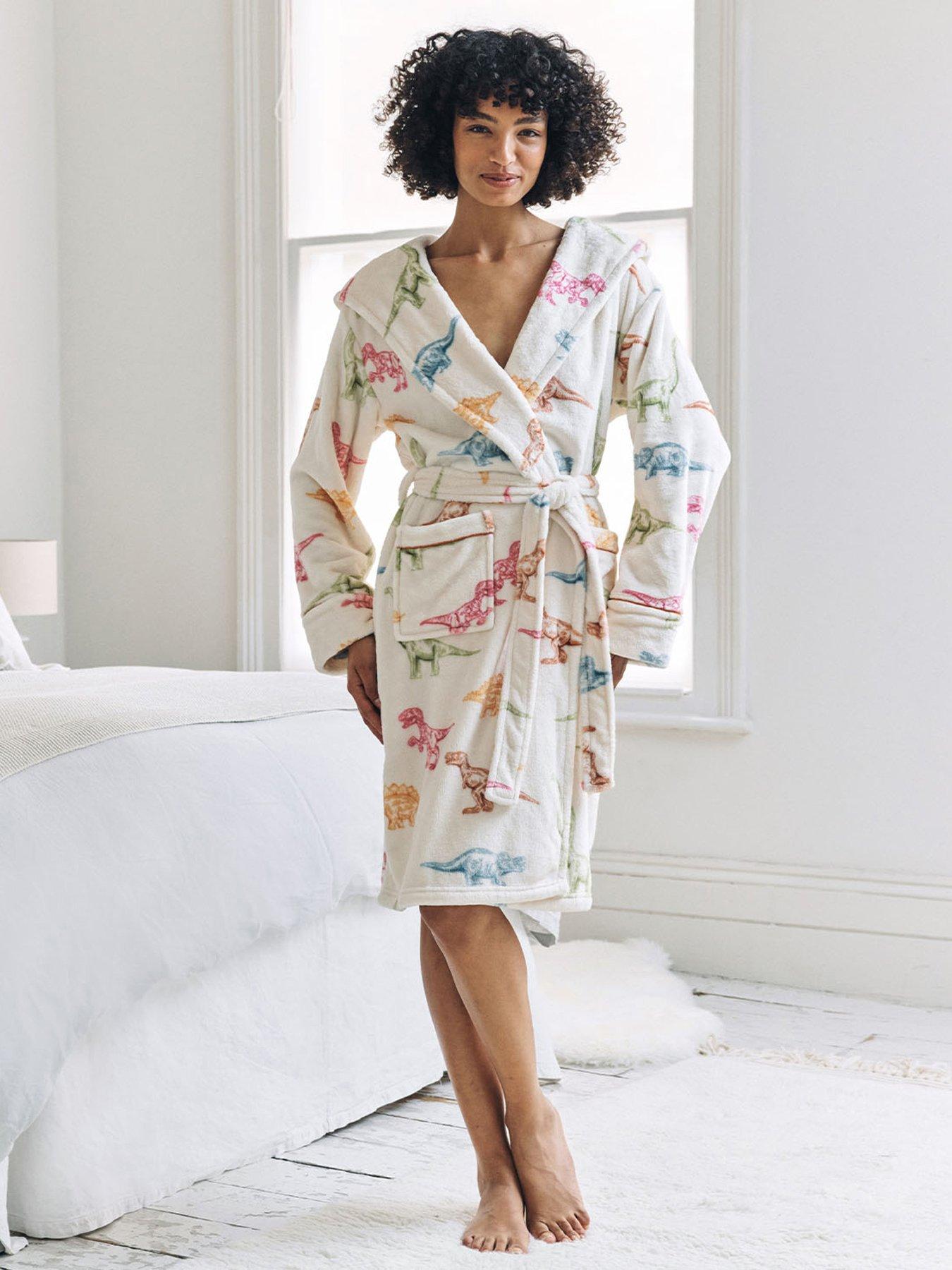 CHELSEA PEERS Classic Dressing Gown - Off White
