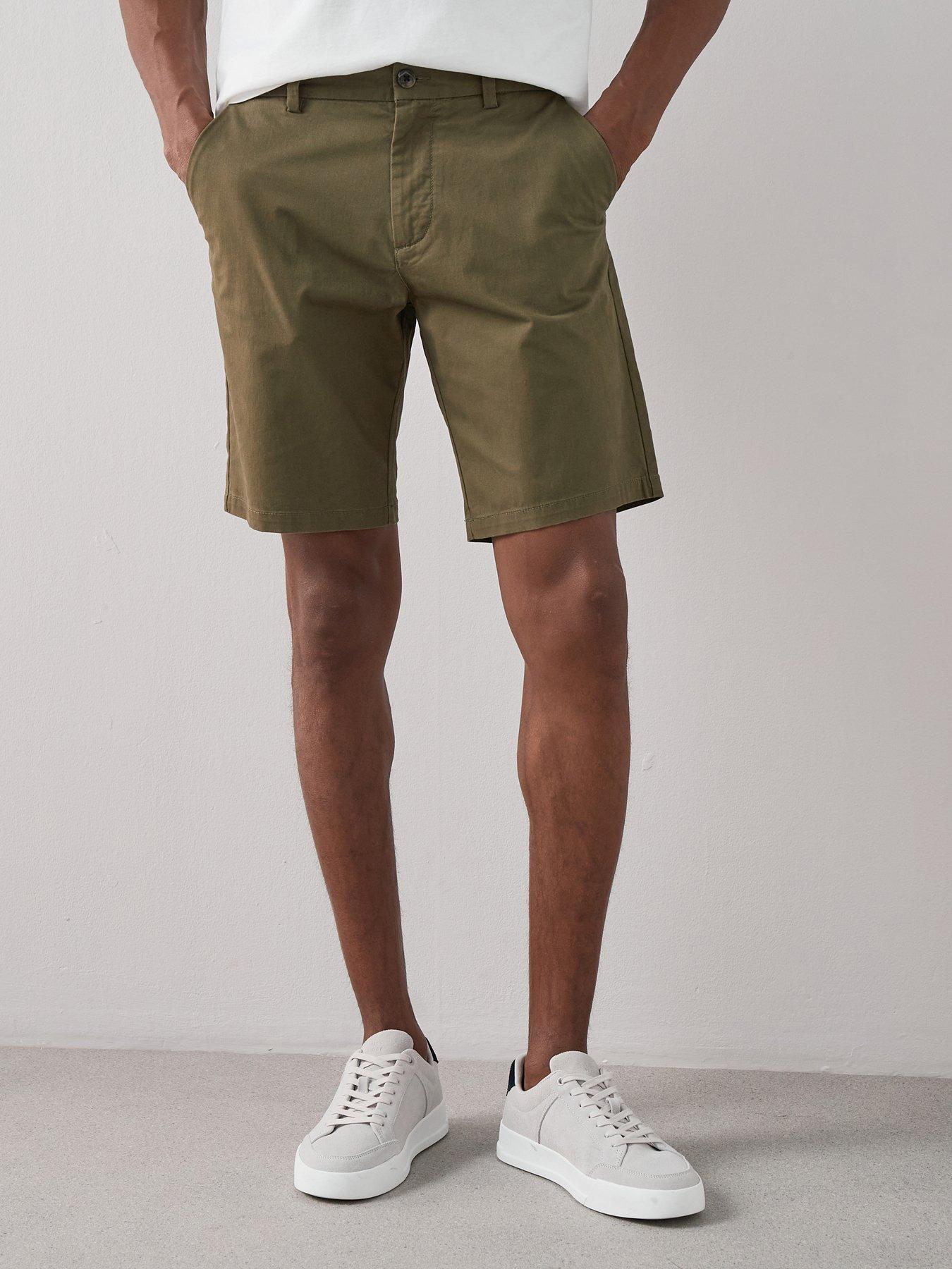The Very Collection Cotton Rich Slim Fit Chino Shorts With Stretch - Khaki