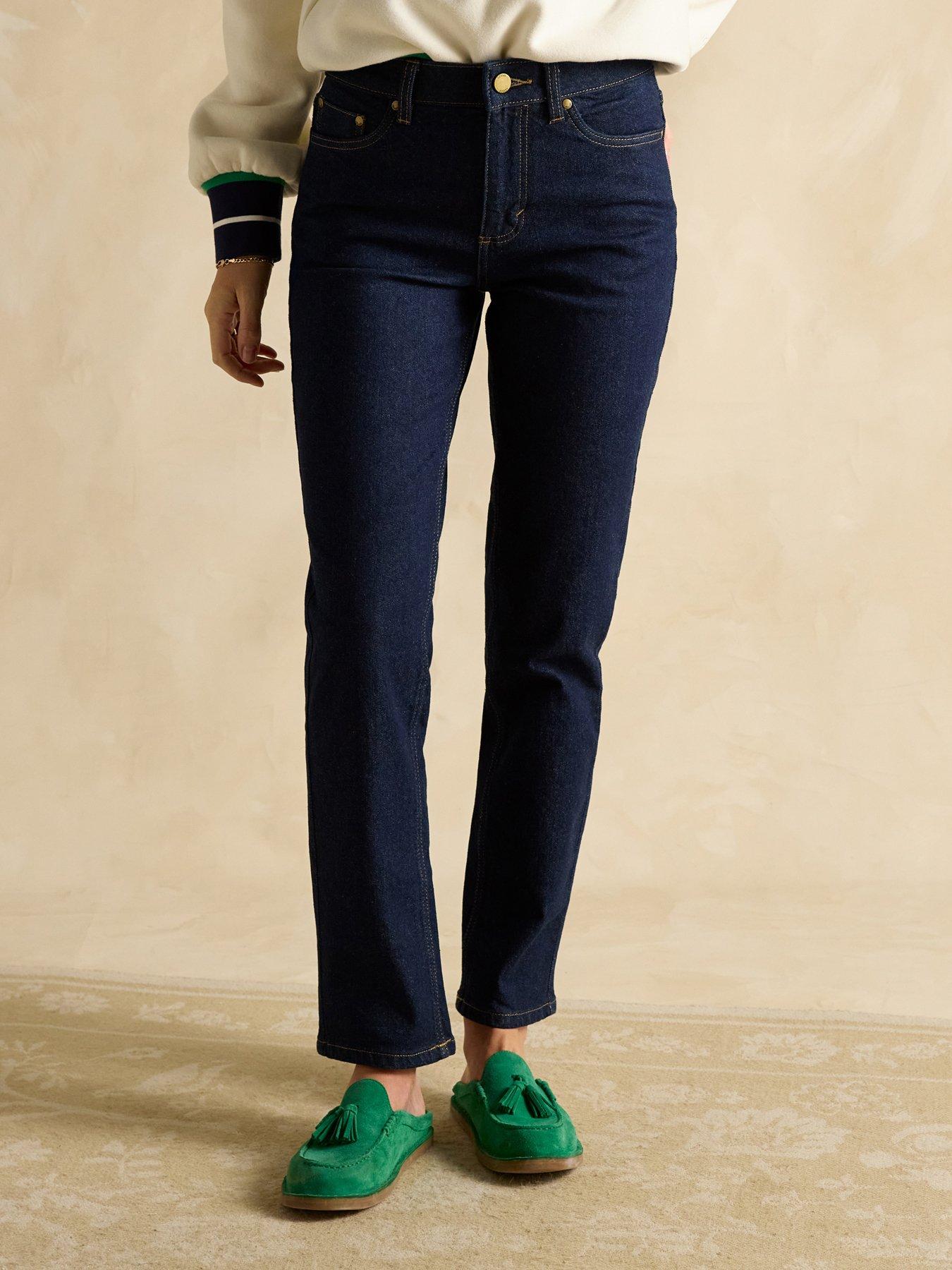 undefined Mid Rise Jeans - Rinse Wash Blue