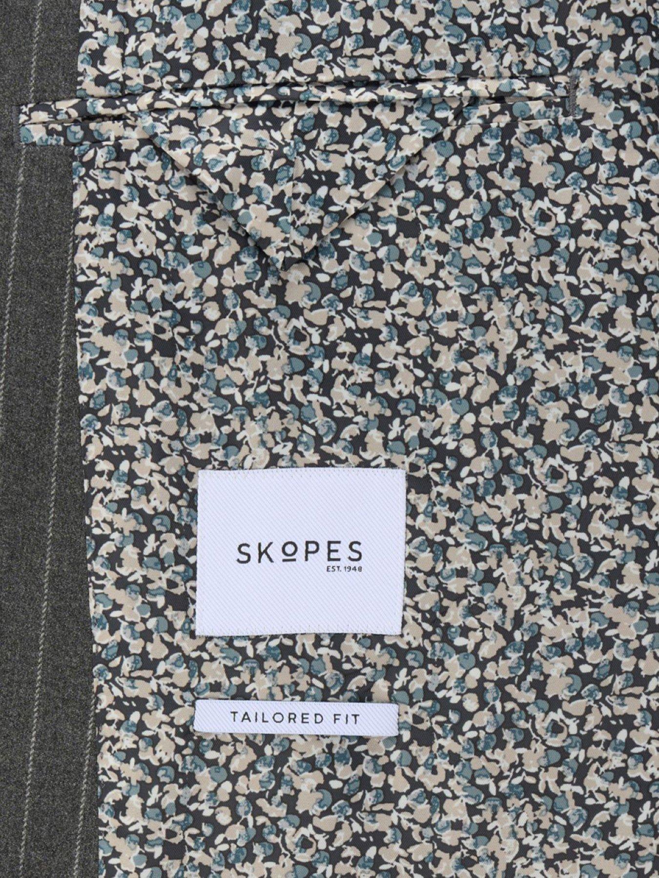 Image 5 of 6 of Skopes Tailored Fit Cassius Grey Chalkstripe Suit Jacket