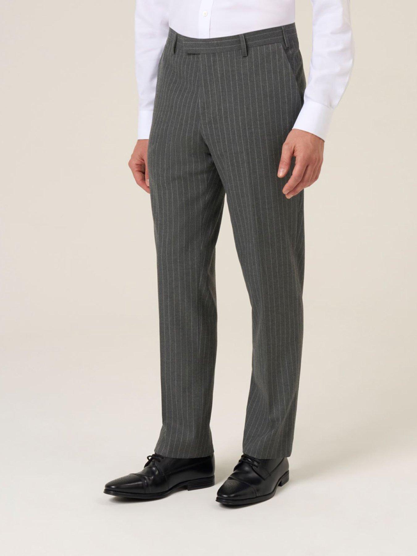 front image of skopes-tailored-fit-cassius-grey-chalkstripe-suit-trousers-dark-grey