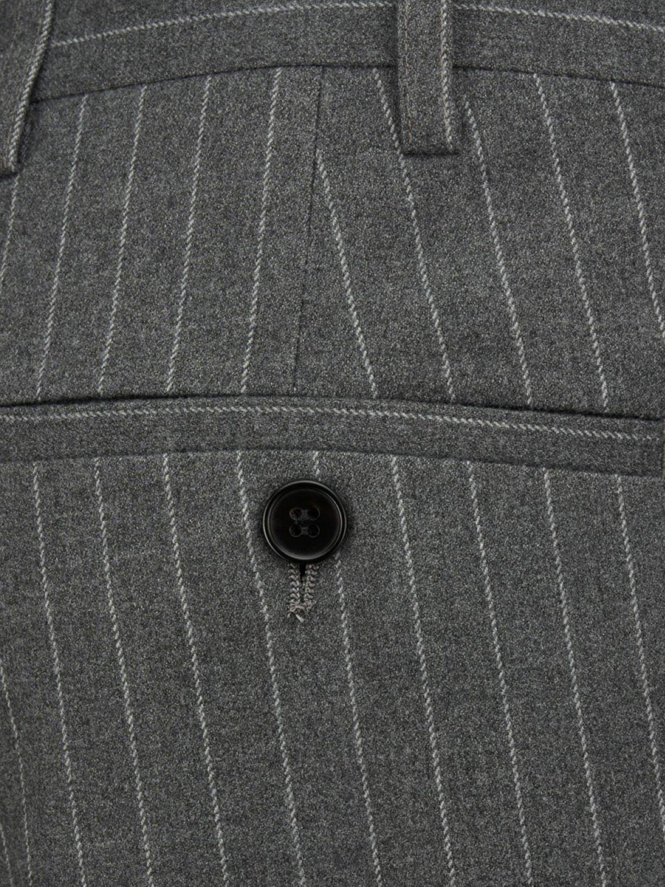  image of skopes-tailored-fit-cassius-grey-chalkstripe-suit-trousers-dark-grey