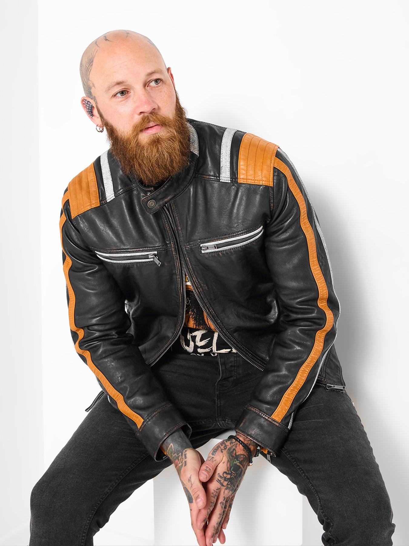 Joe Browns Black Leather Biker Jacket