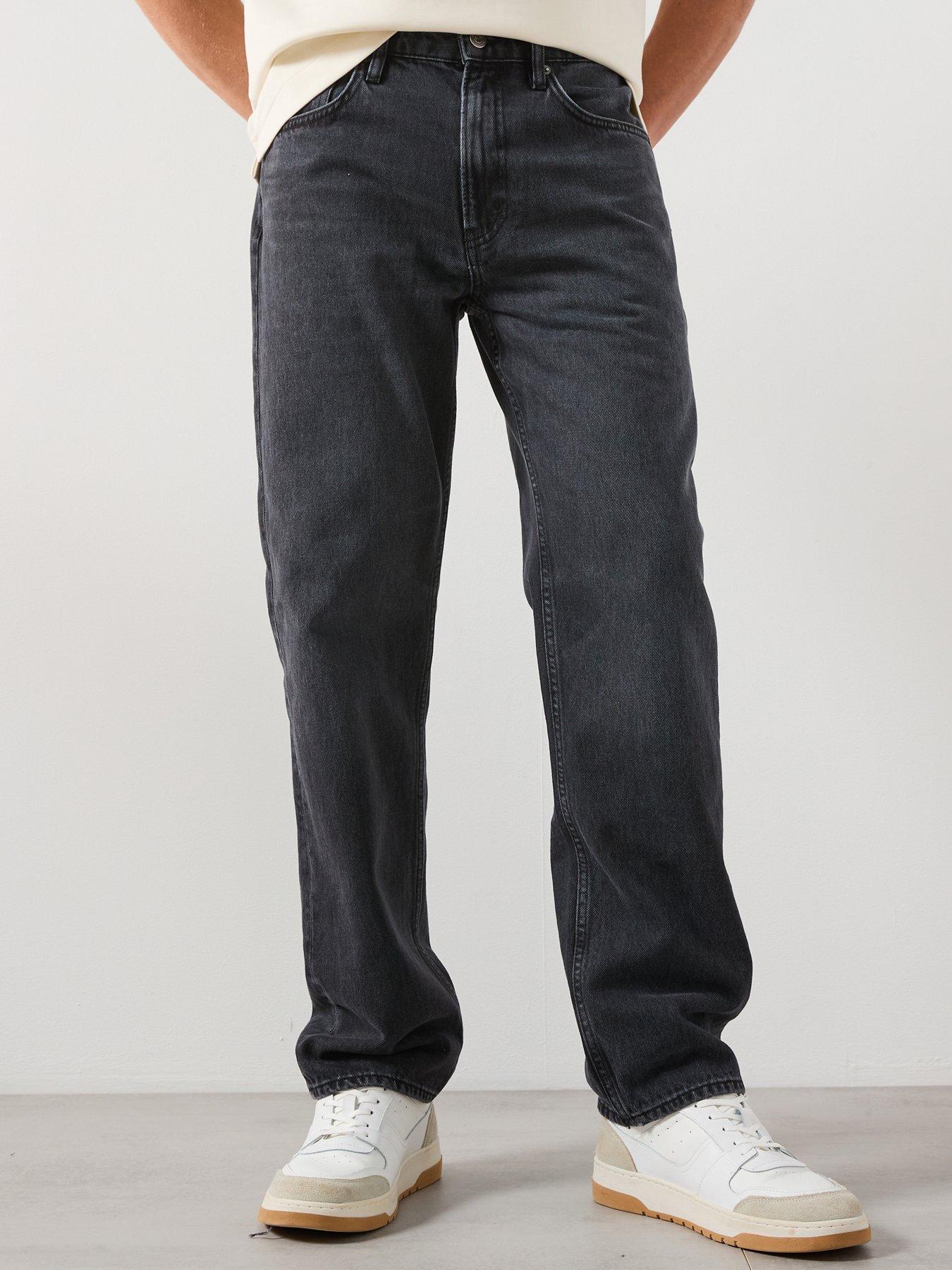 Mango Moby Straight Fit Jeans - Dark Grey