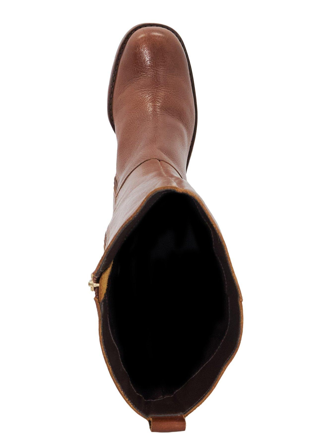 Image 5 of 6 of Dune London Turner Leather Knee High Boots - Tan