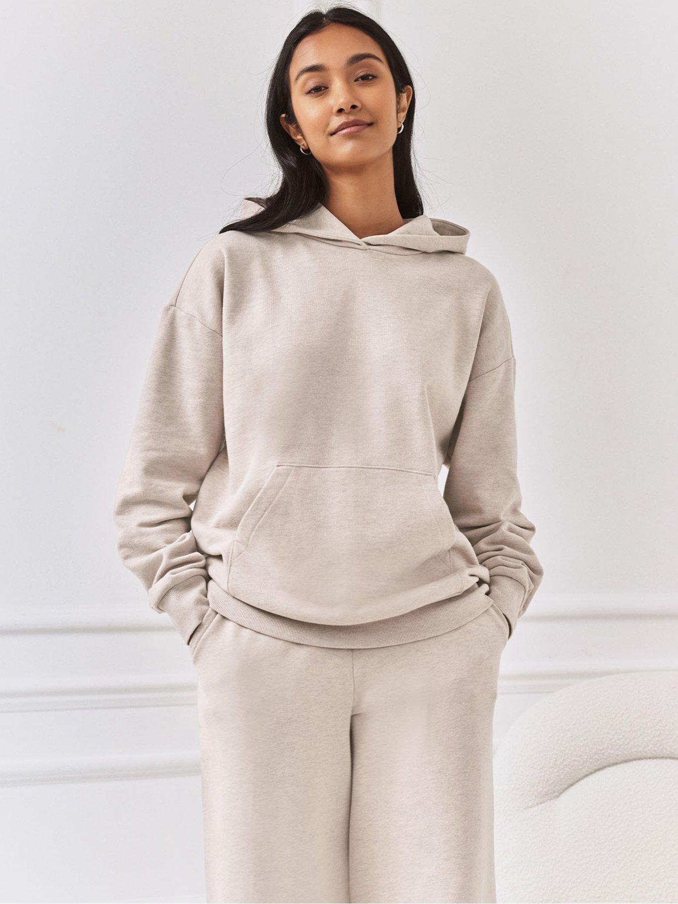 Image 1 of 6 of CHELSEA PEERS Long Sleeve Over Head Hoodie - Beige