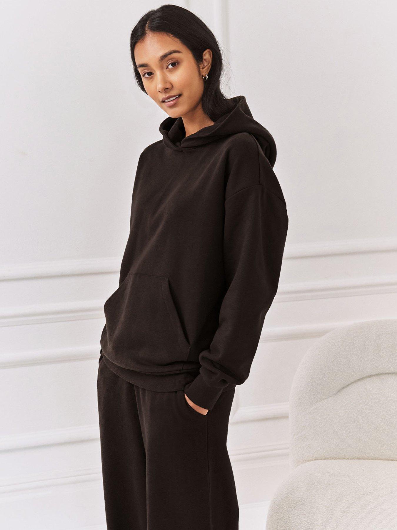 Image 1 of 6 of CHELSEA PEERS Long Sleeve Overhead Hoodie - Brown