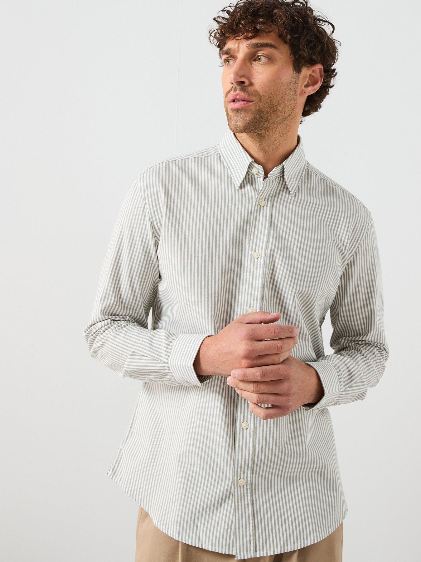 mango-kodak-stripe-oxford-shirt-green