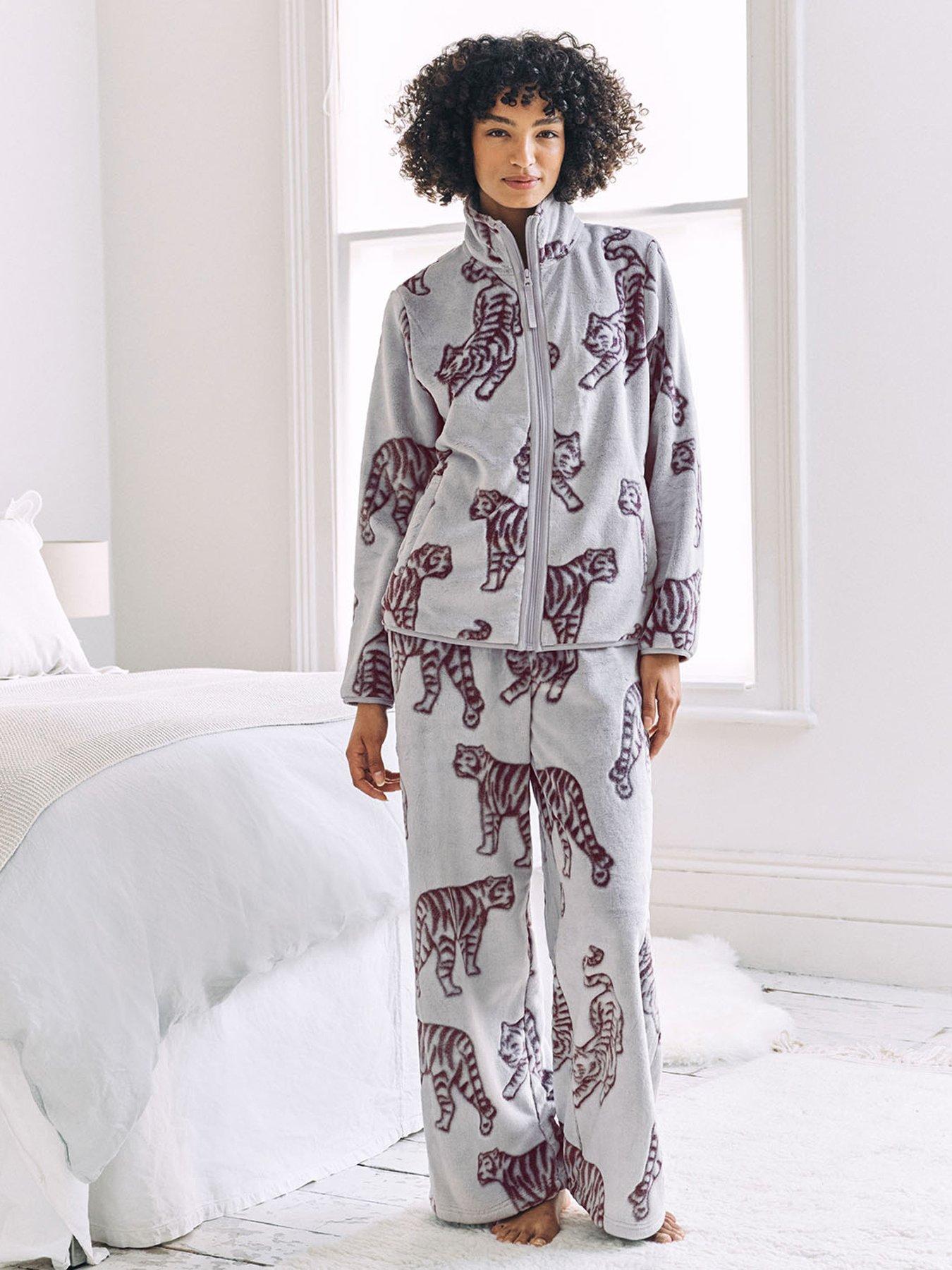 CHELSEA PEERS Zip Through And Wide Leg Jogger Set In Burnout - Purple